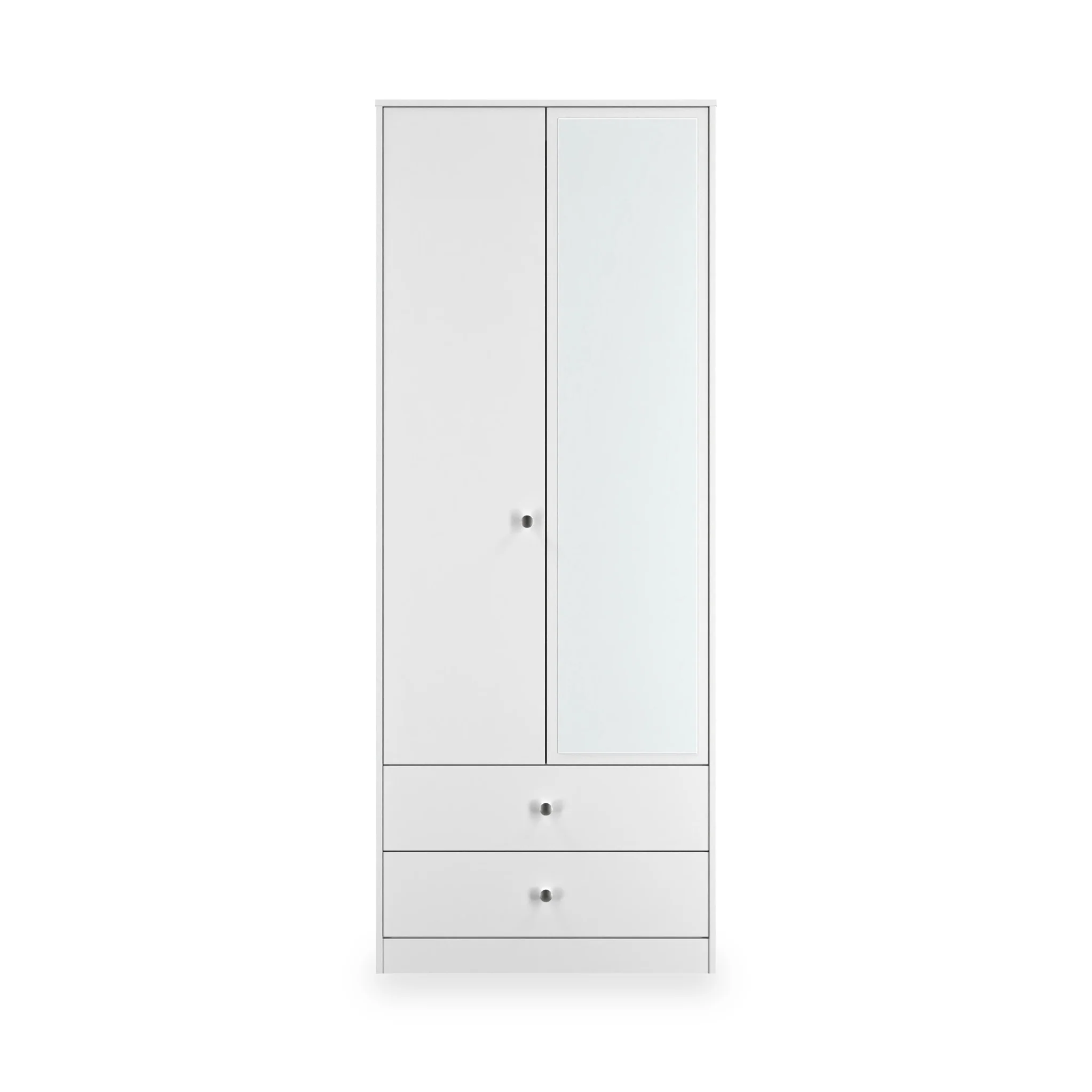 Bennet Tall 2 Drawer Mirrored Wardrobe - Image 8
