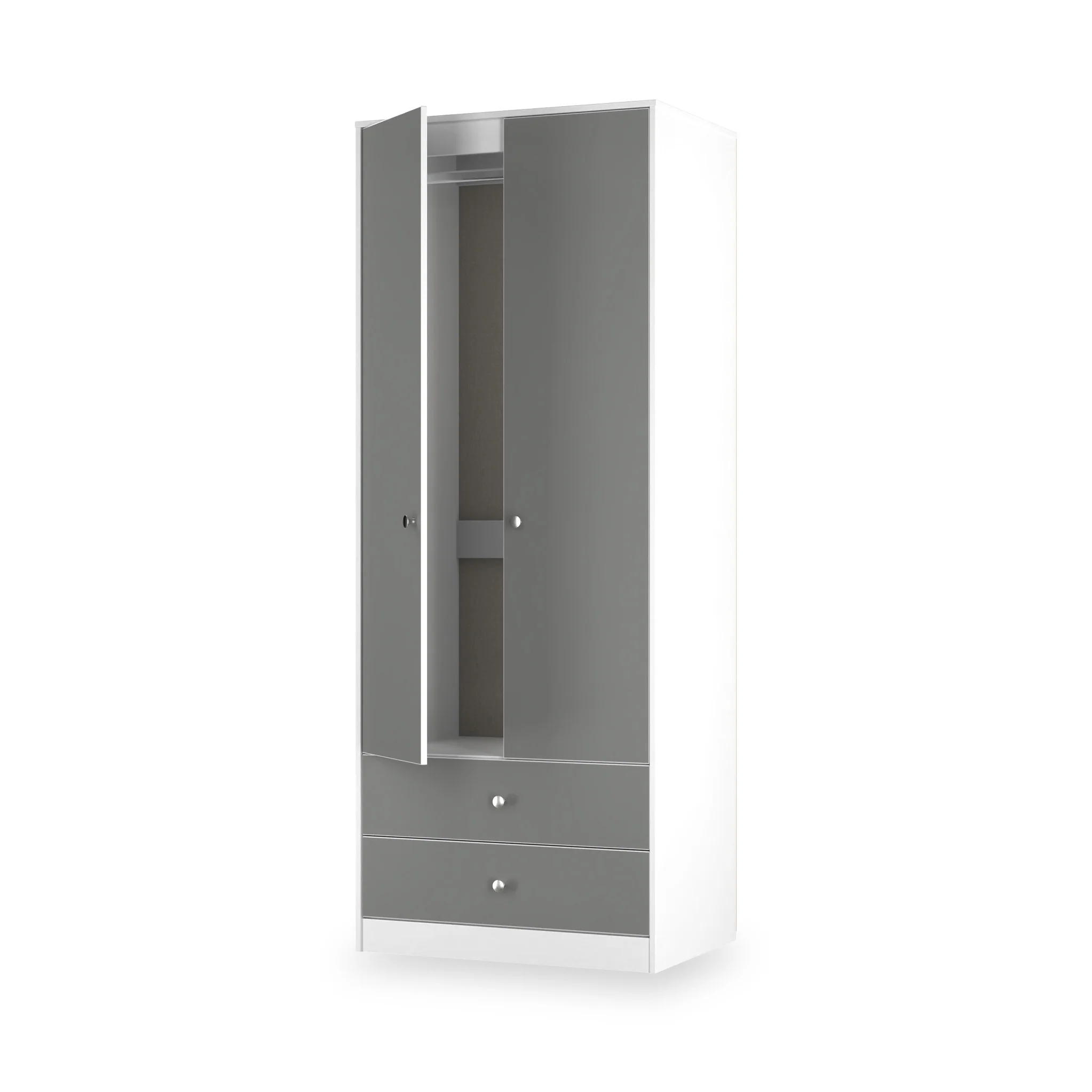 Bennet Tall 2 Drawer Wardrobe - Image 4
