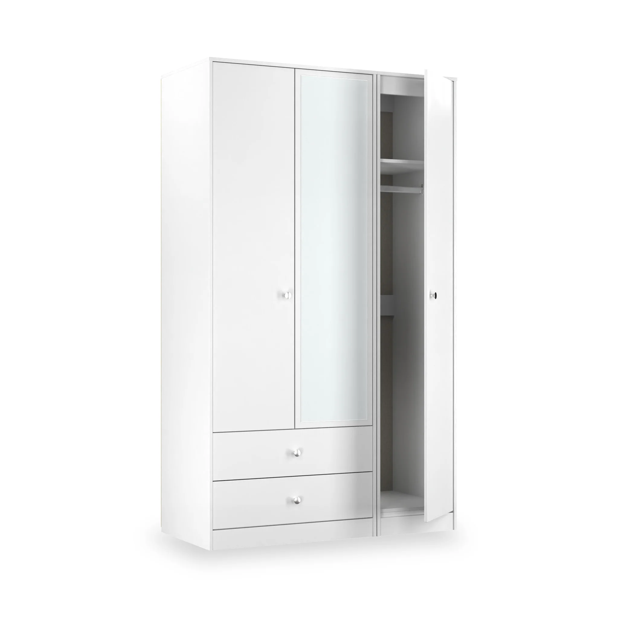 Bennet Tall Triple 2 Drawer Mirrored Wardrobe - Image 10