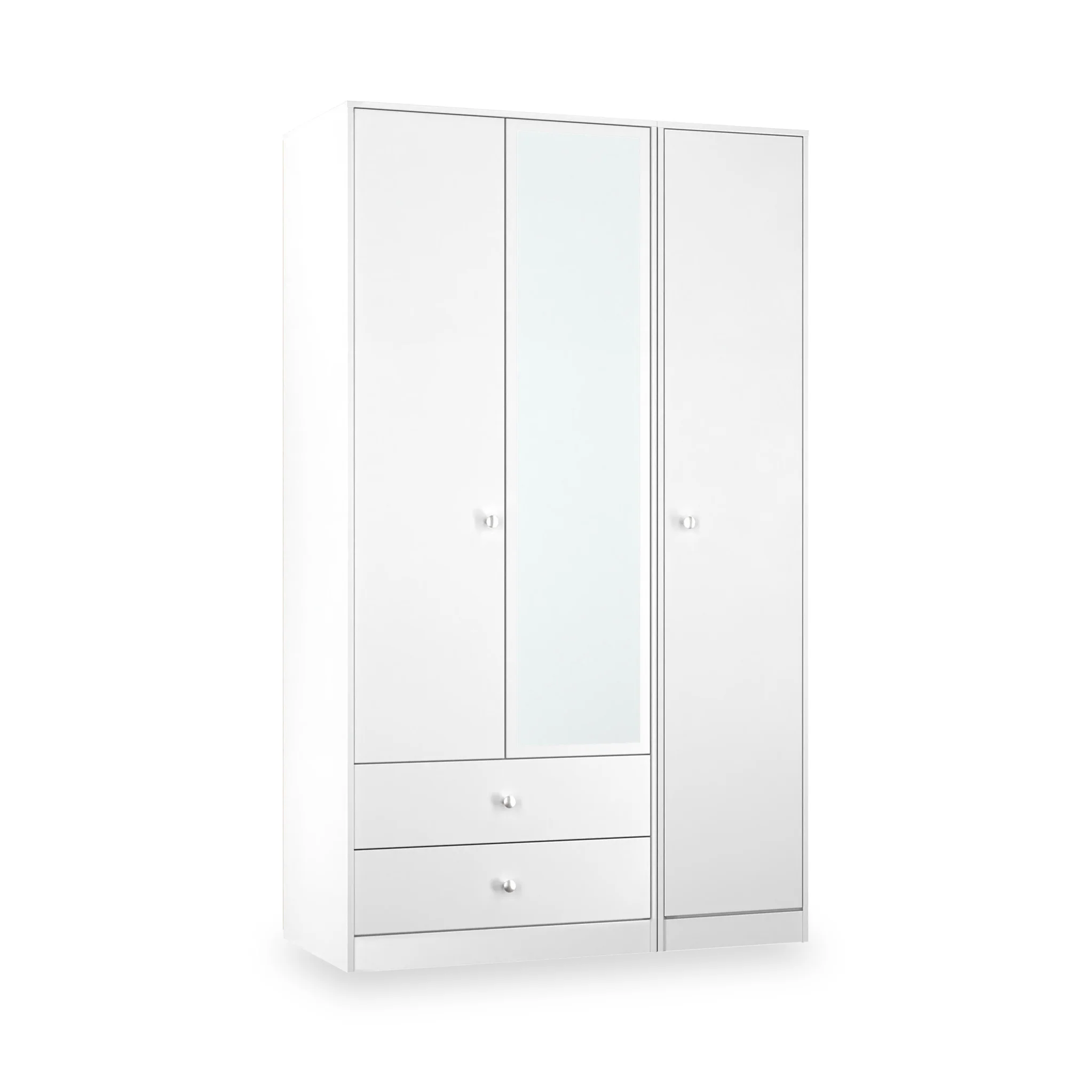 Bennet Tall Triple 2 Drawer Mirrored Wardrobe - Image 2