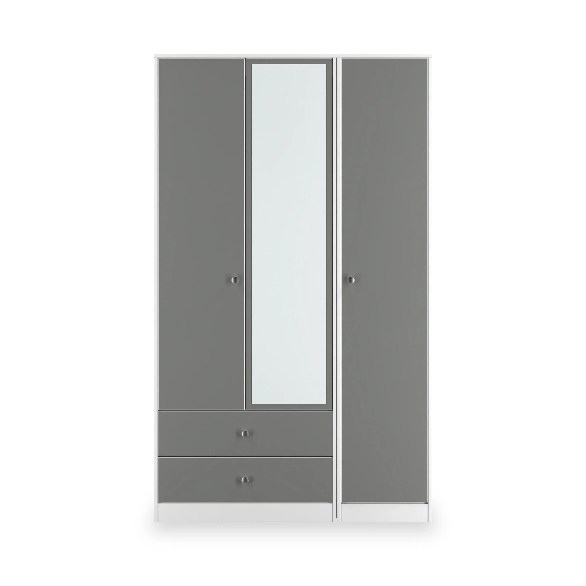 Bennet Tall Triple 2 Drawer Mirrored Wardrobe - Image 3