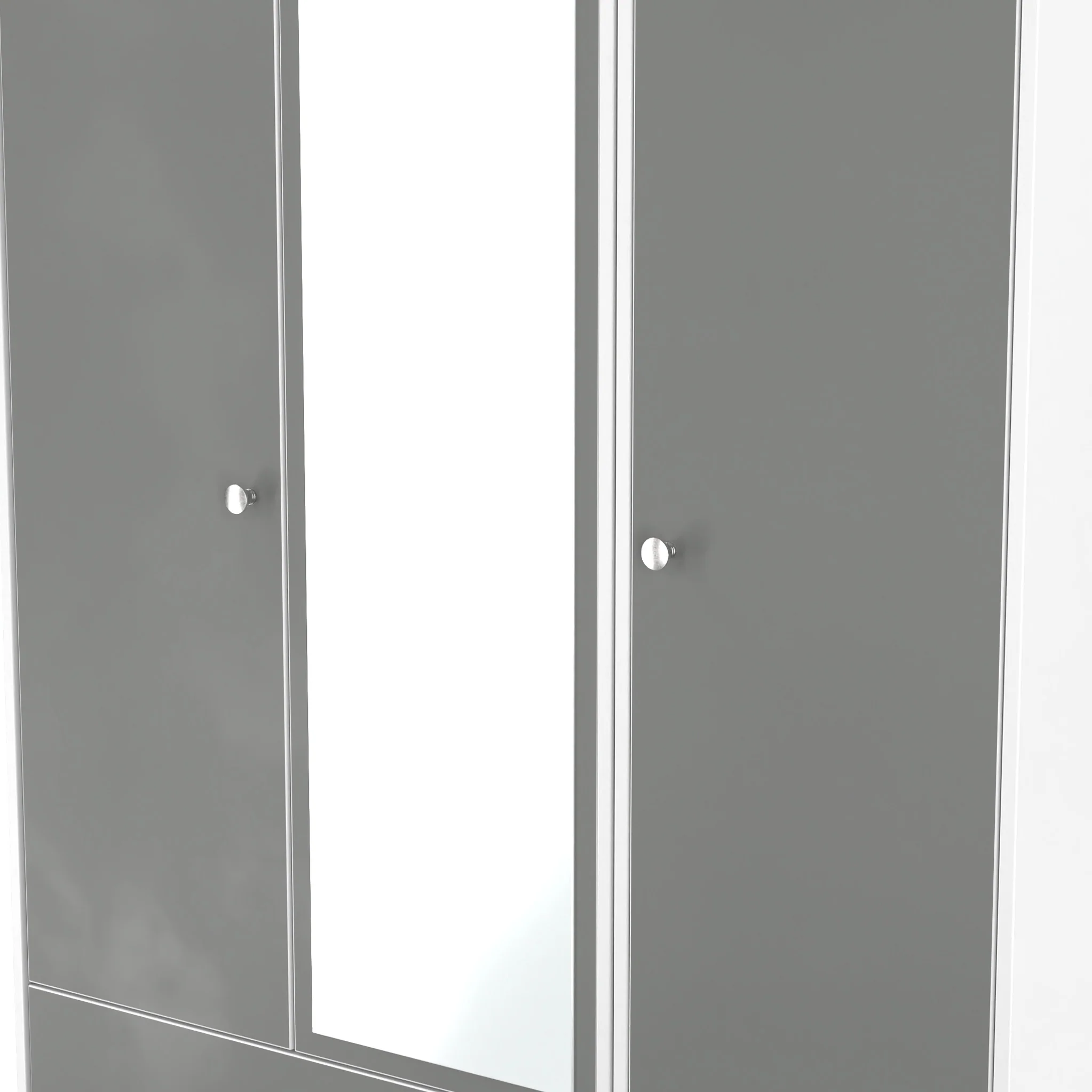 Bennet Tall Triple 2 Drawer Mirrored Wardrobe - Image 6