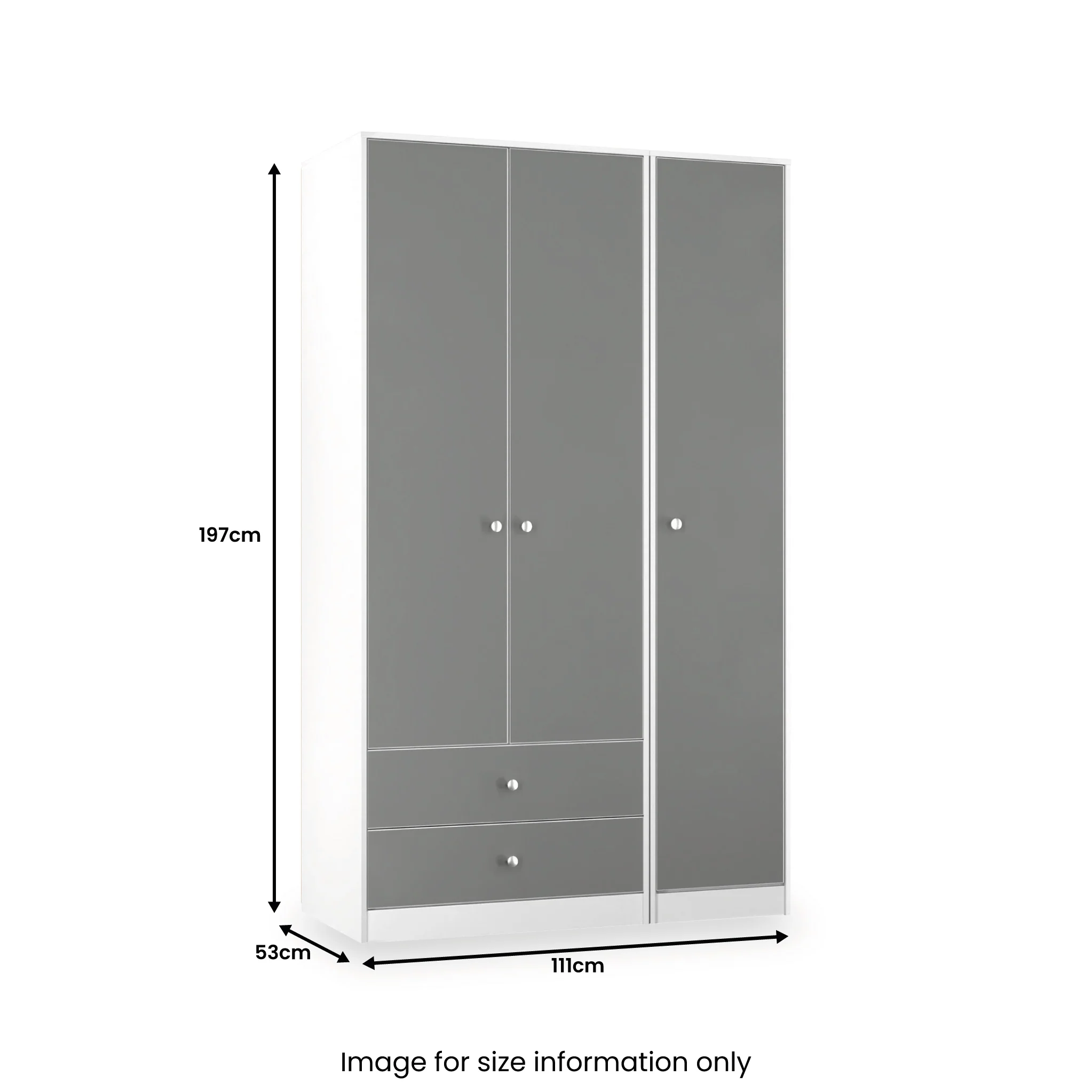 Bennet Tall Triple 2 Drawer Wardrobe - Image 11