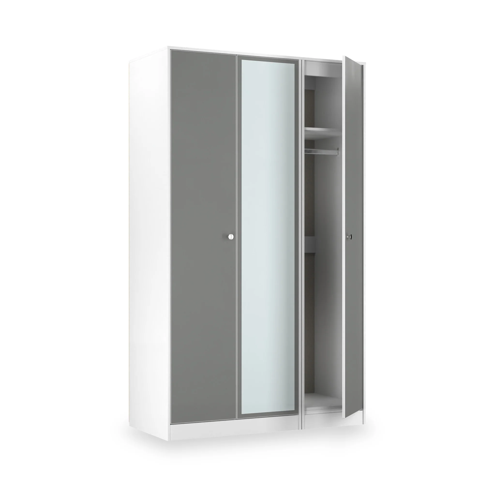 Bennet Tall Triple Mirrored Wardrobe - Image 5