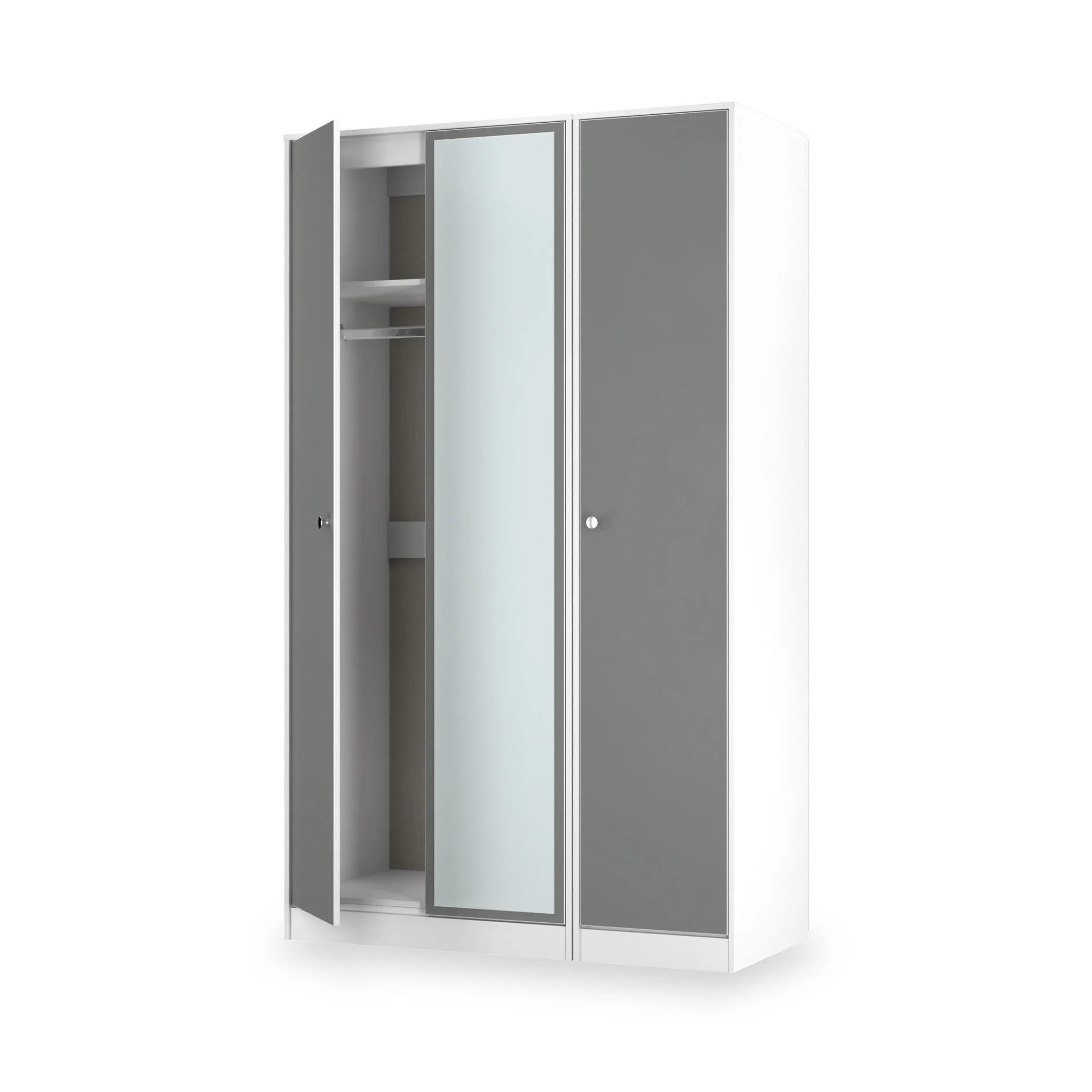 Bennet Tall Triple Mirrored Wardrobe - Image 6