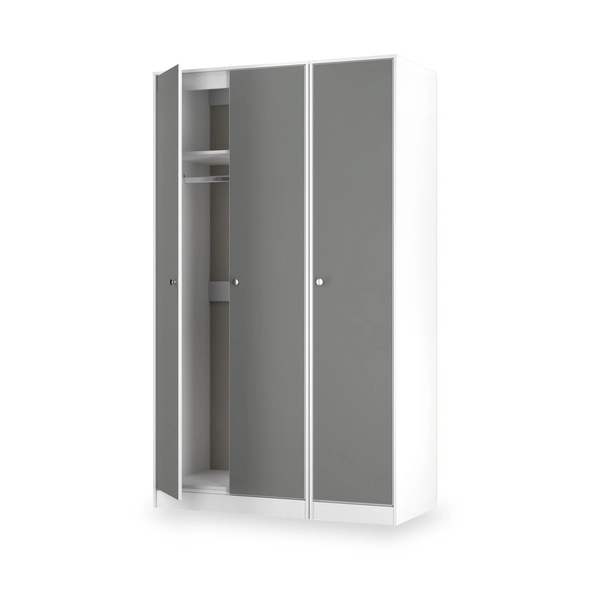 Bennet Tall Triple Plain Wardrobe - Image 4