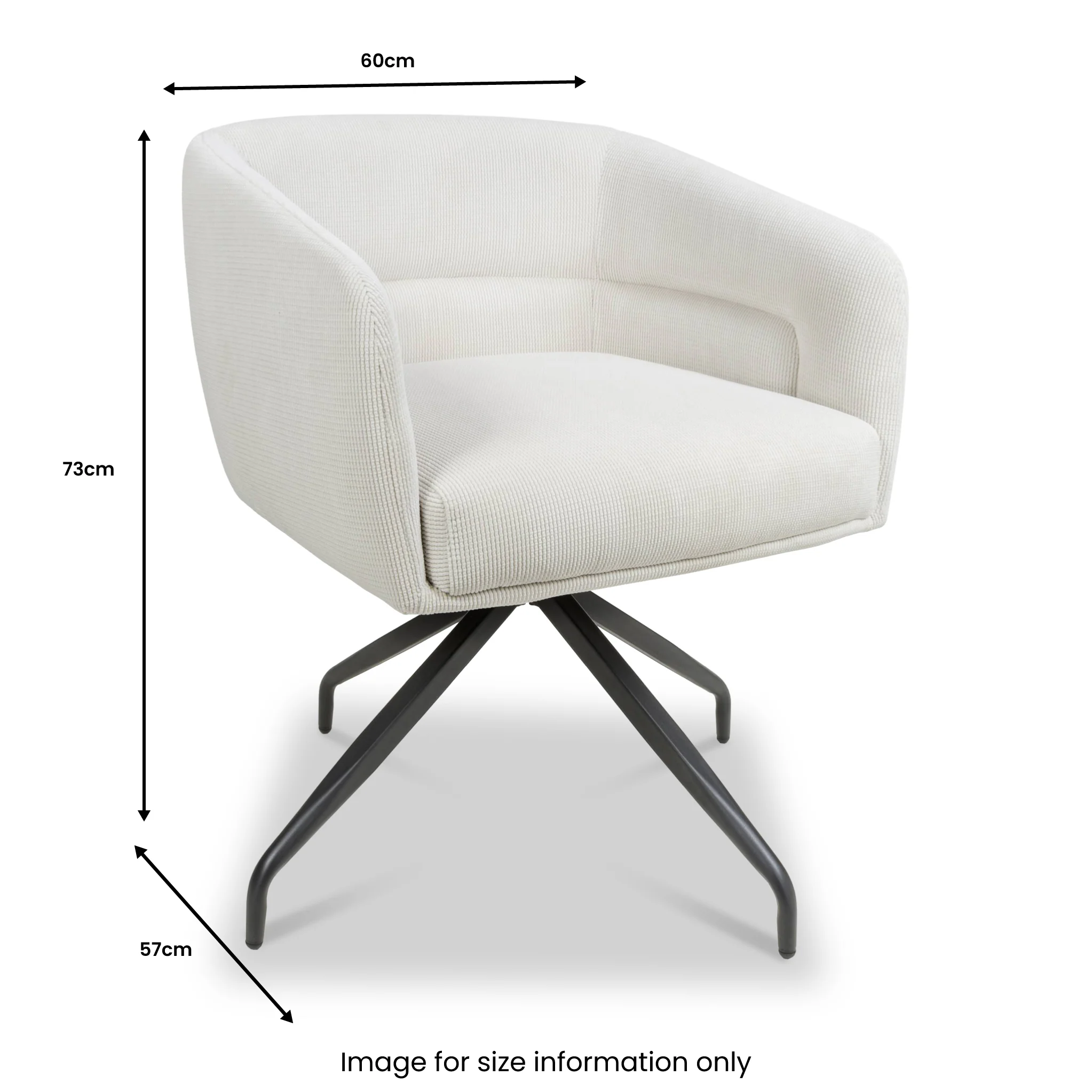 Berkley Corduroy Swivel Dining Chair - Image 8
