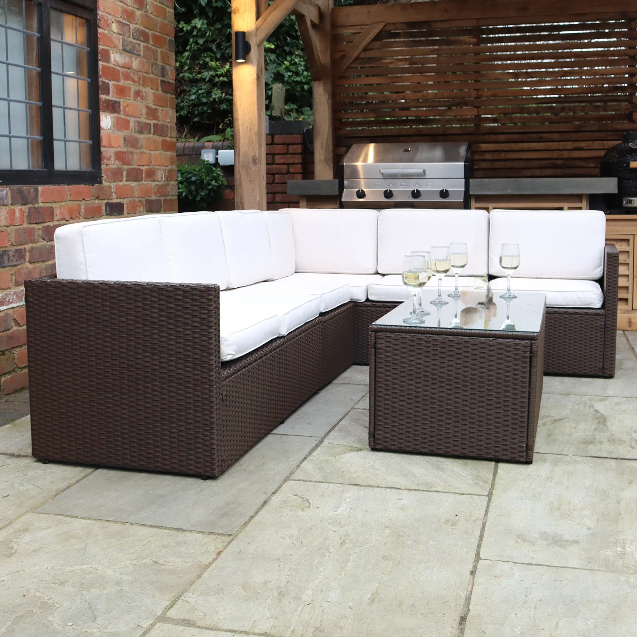 Berlin Rattan Corner Lounge Set - Image 4