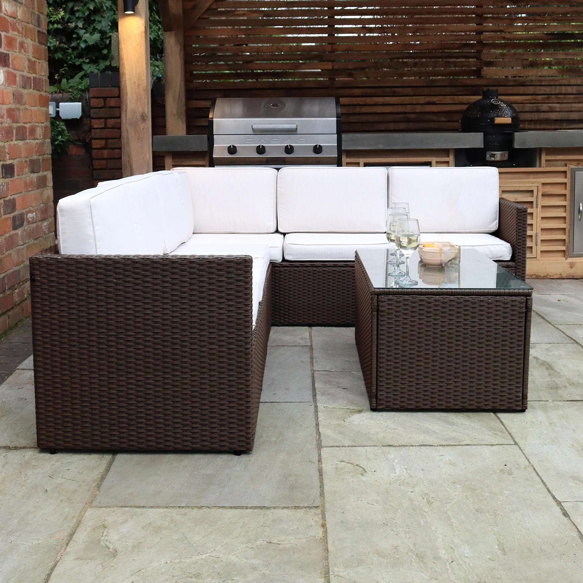 Berlin Rattan Corner Lounge Set - Image 5