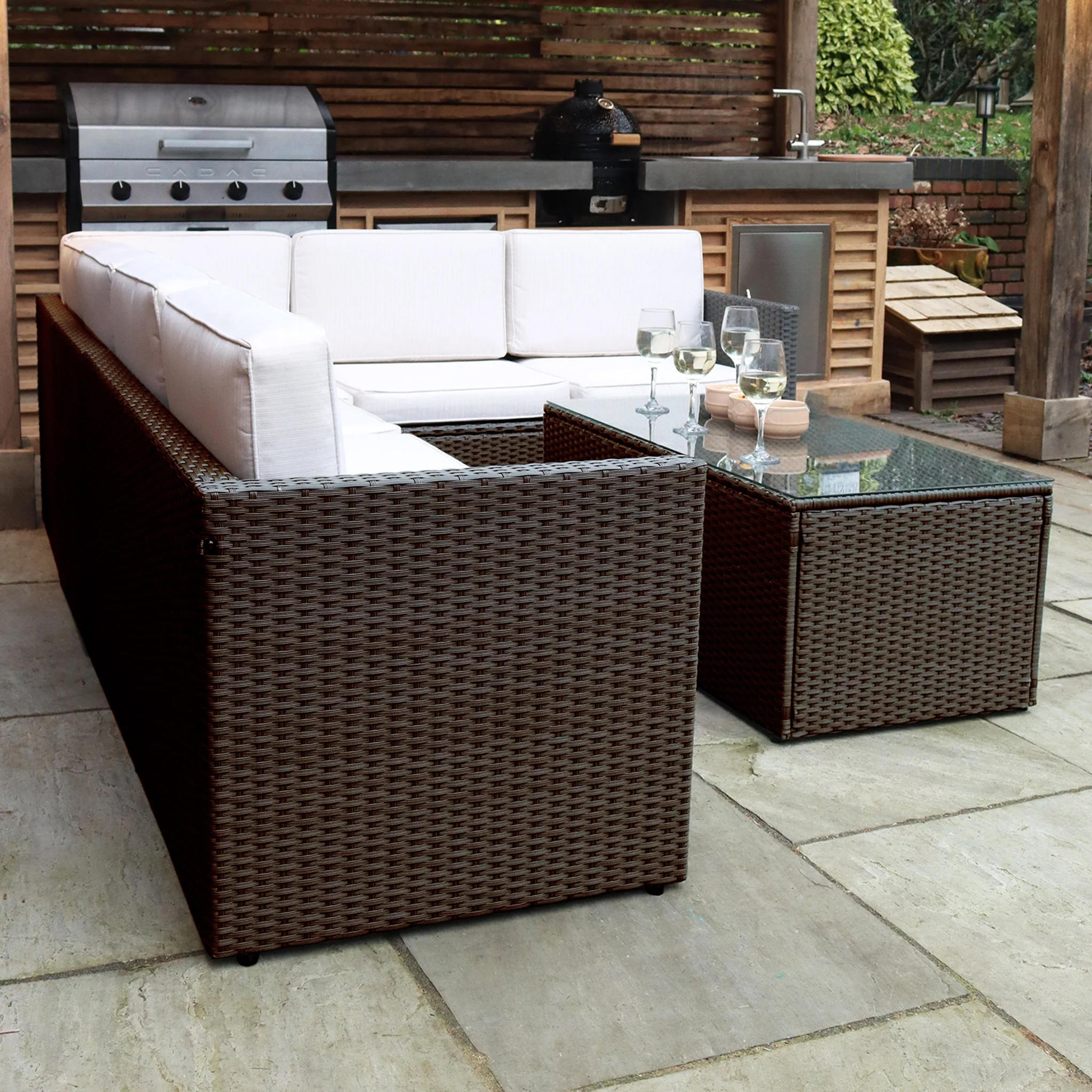 Berlin Rattan Corner Lounge Set - Image 6