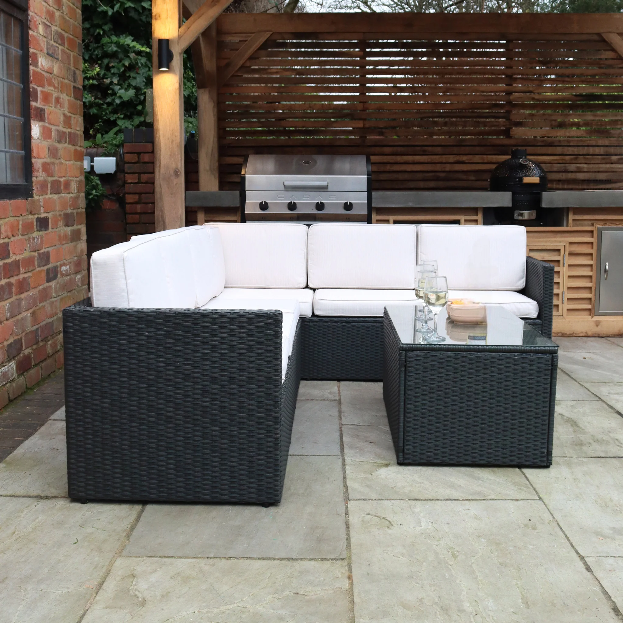 Berlin Rattan Corner Lounge Set - Image 8