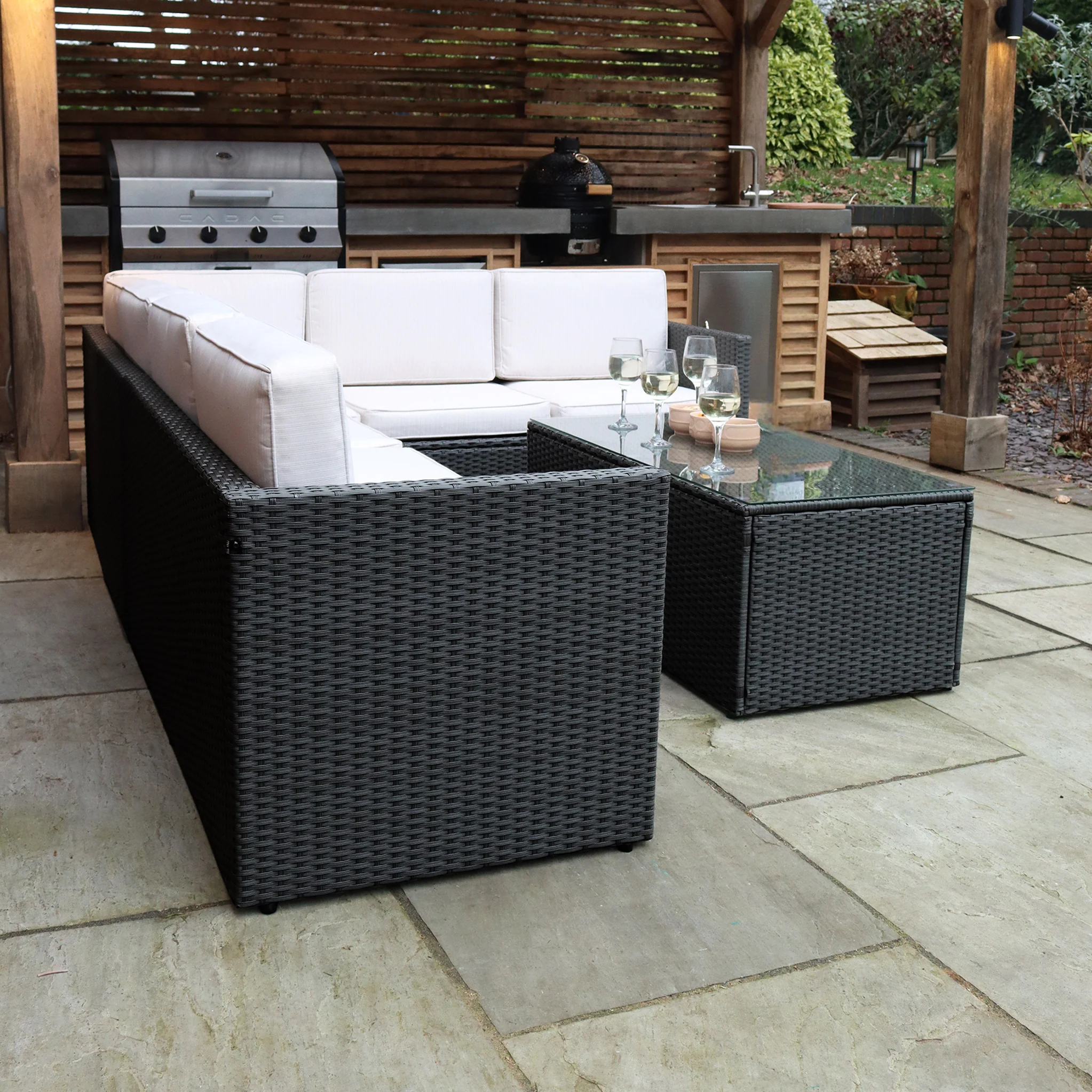 Berlin Rattan Corner Lounge Set - Image 9
