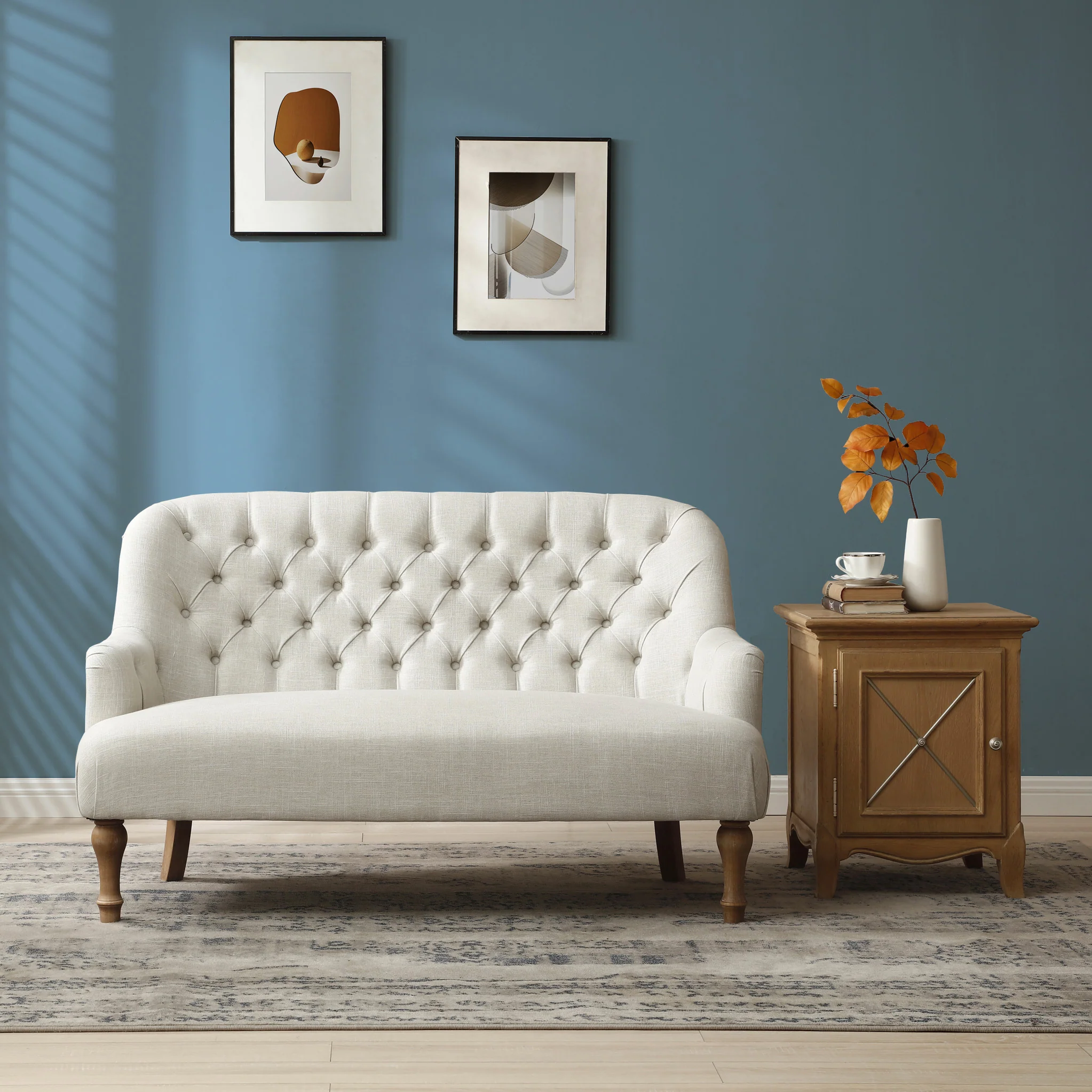 Bianca Linen 2 Seater Sofa - Image 2