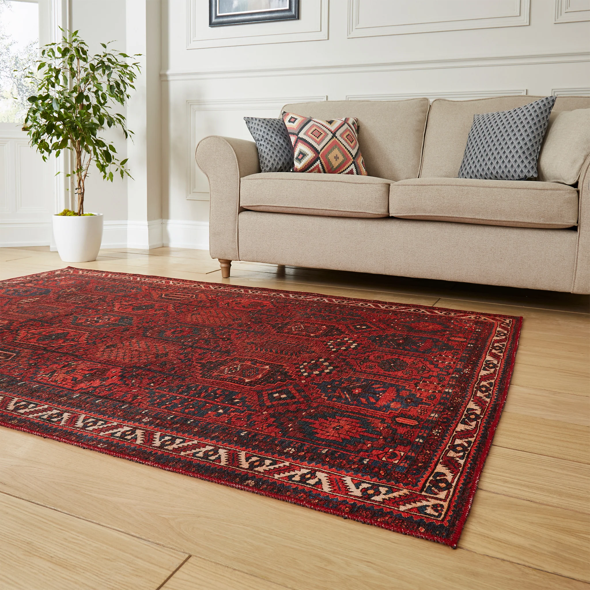 Birchall Washable Aztec Design Rug - Image 3