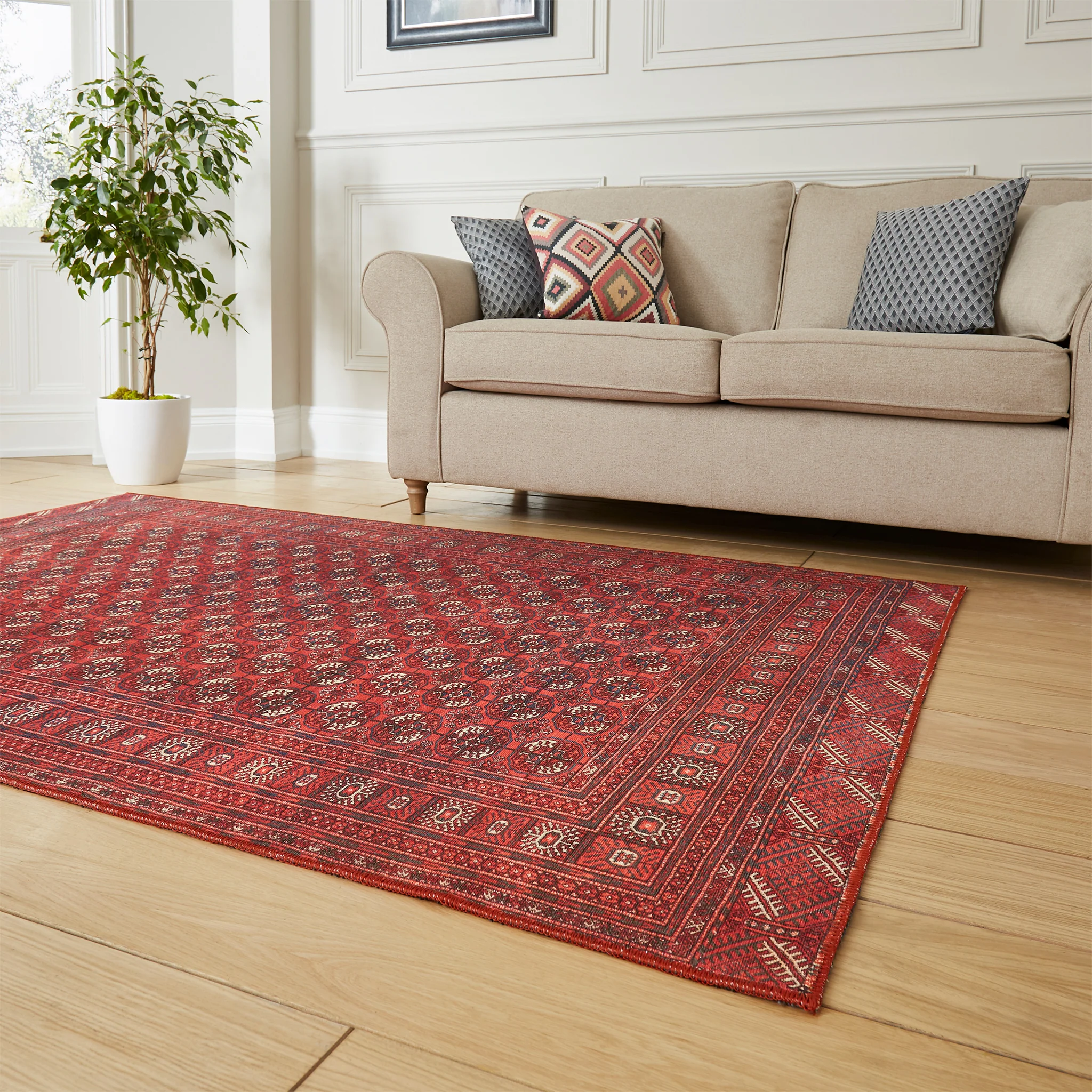 Birchall Washable Medallion Design Rug - Image 3