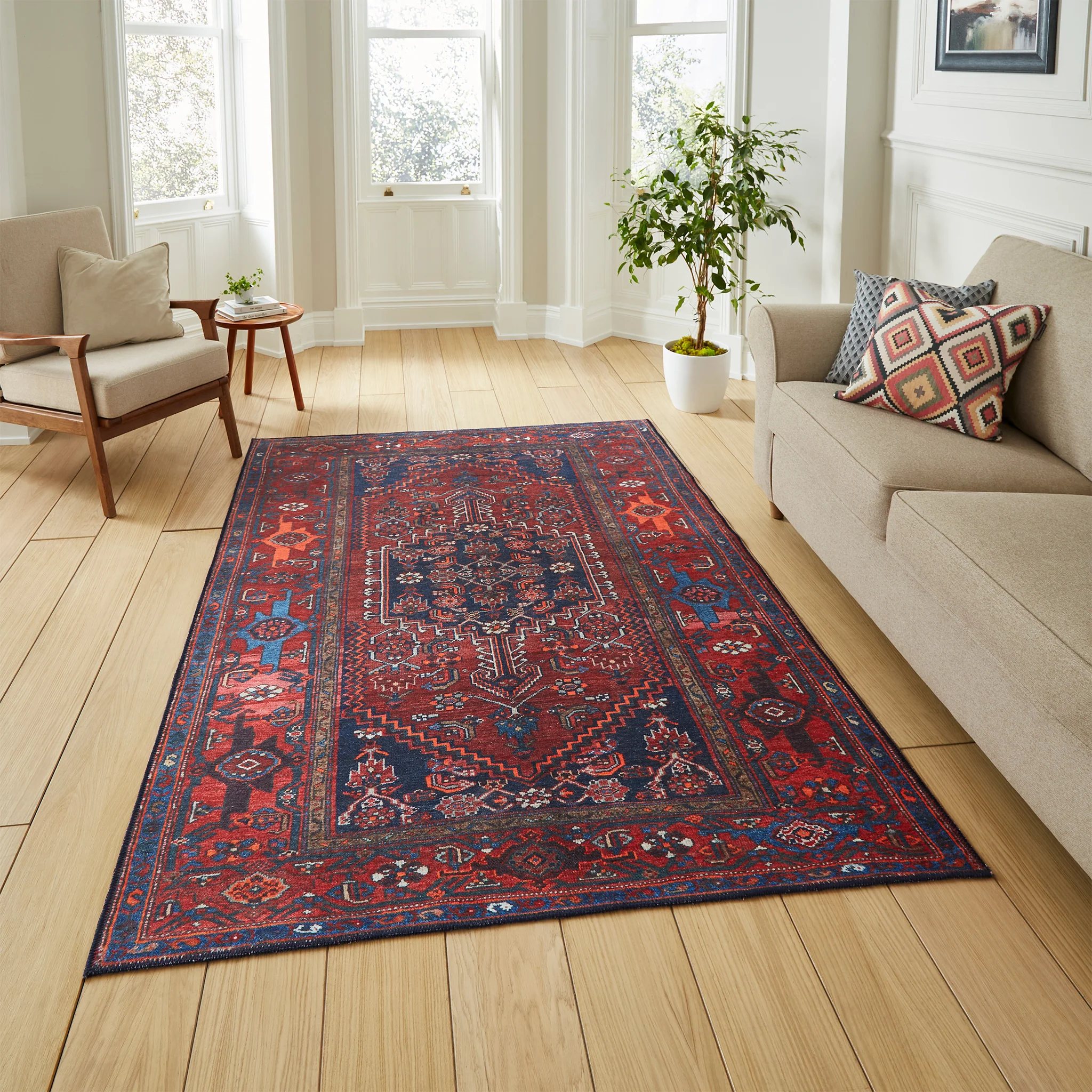 Birchall Washable Persian Design Rug - Image 2