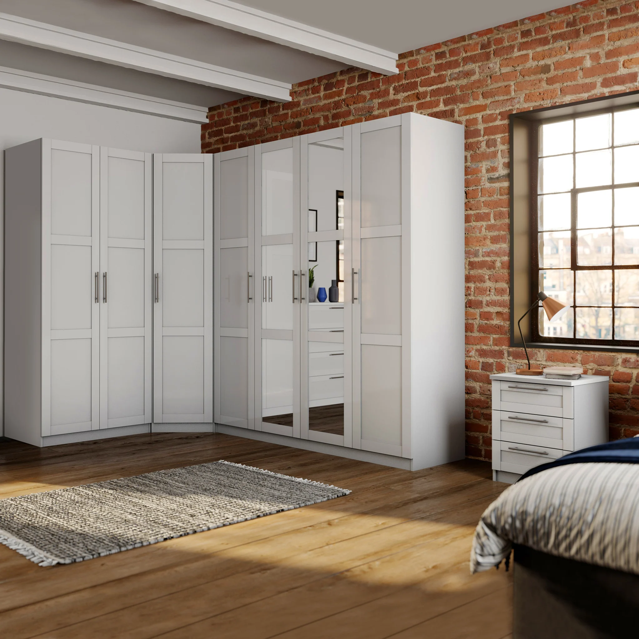 Bithlo White 2 Door Wardrobe - Image 2