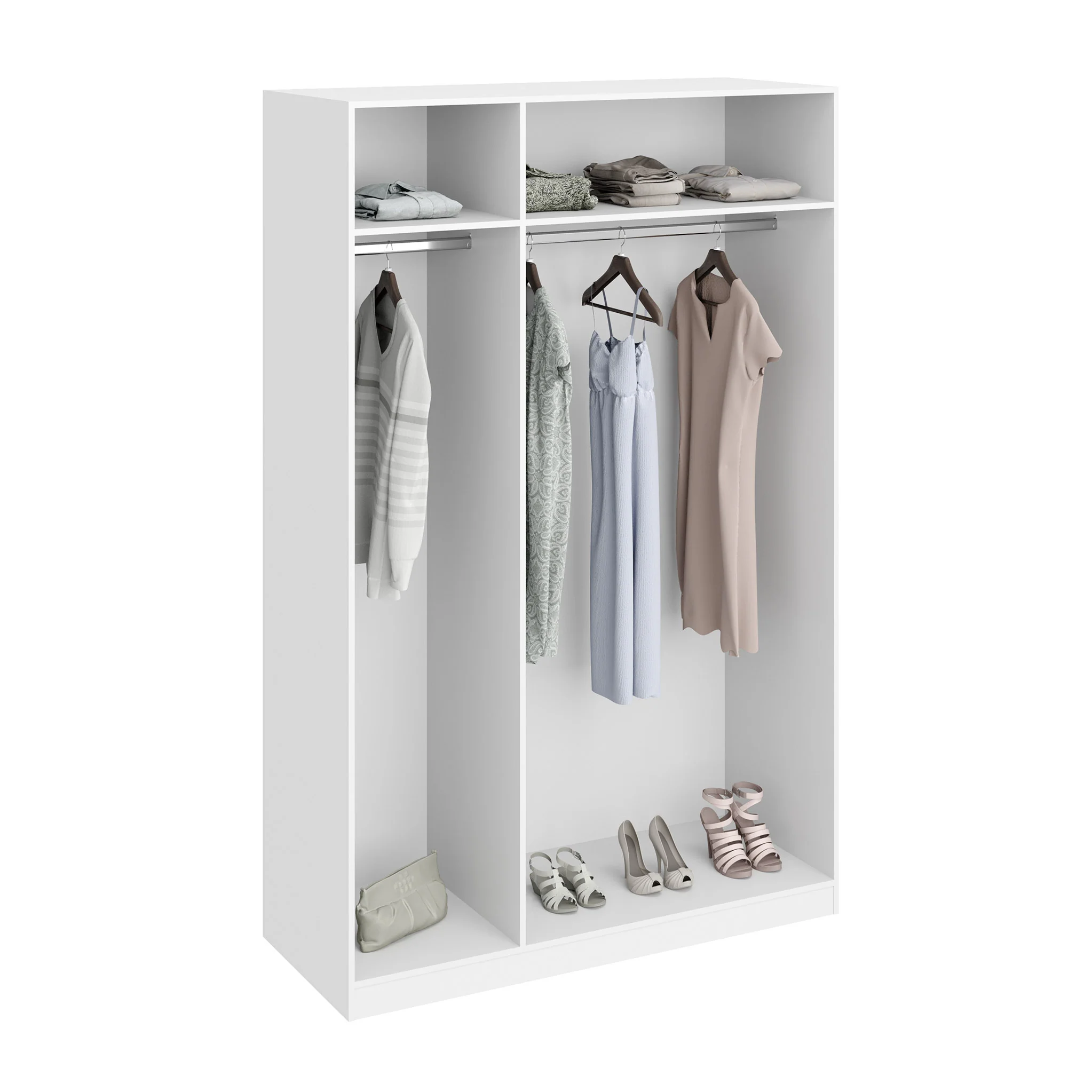 Bithlo White 3 Door Mirrored Wardrobe - Image 2
