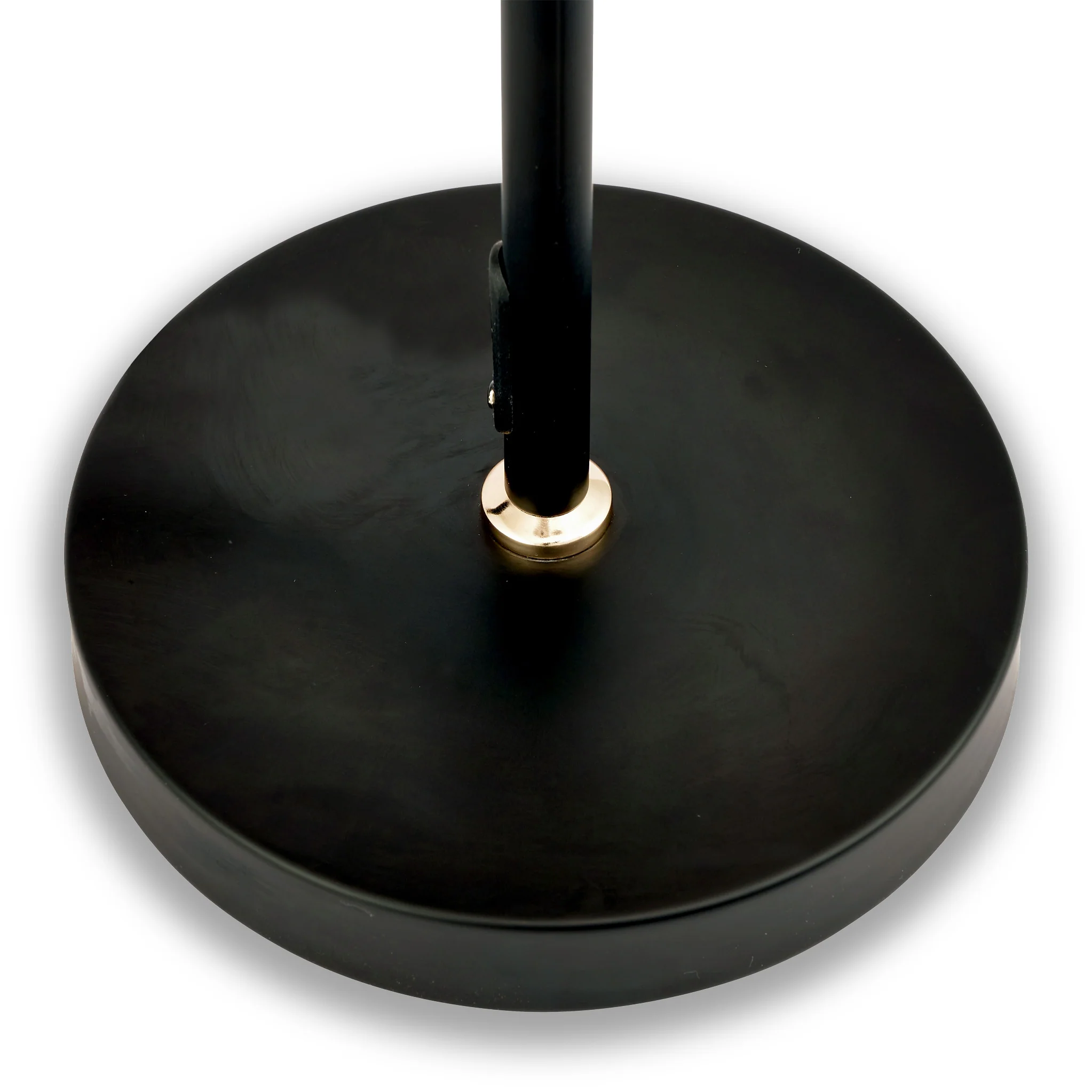 Blair Smoked Glass Ball and Black Metal Table Lamp - Image 7
