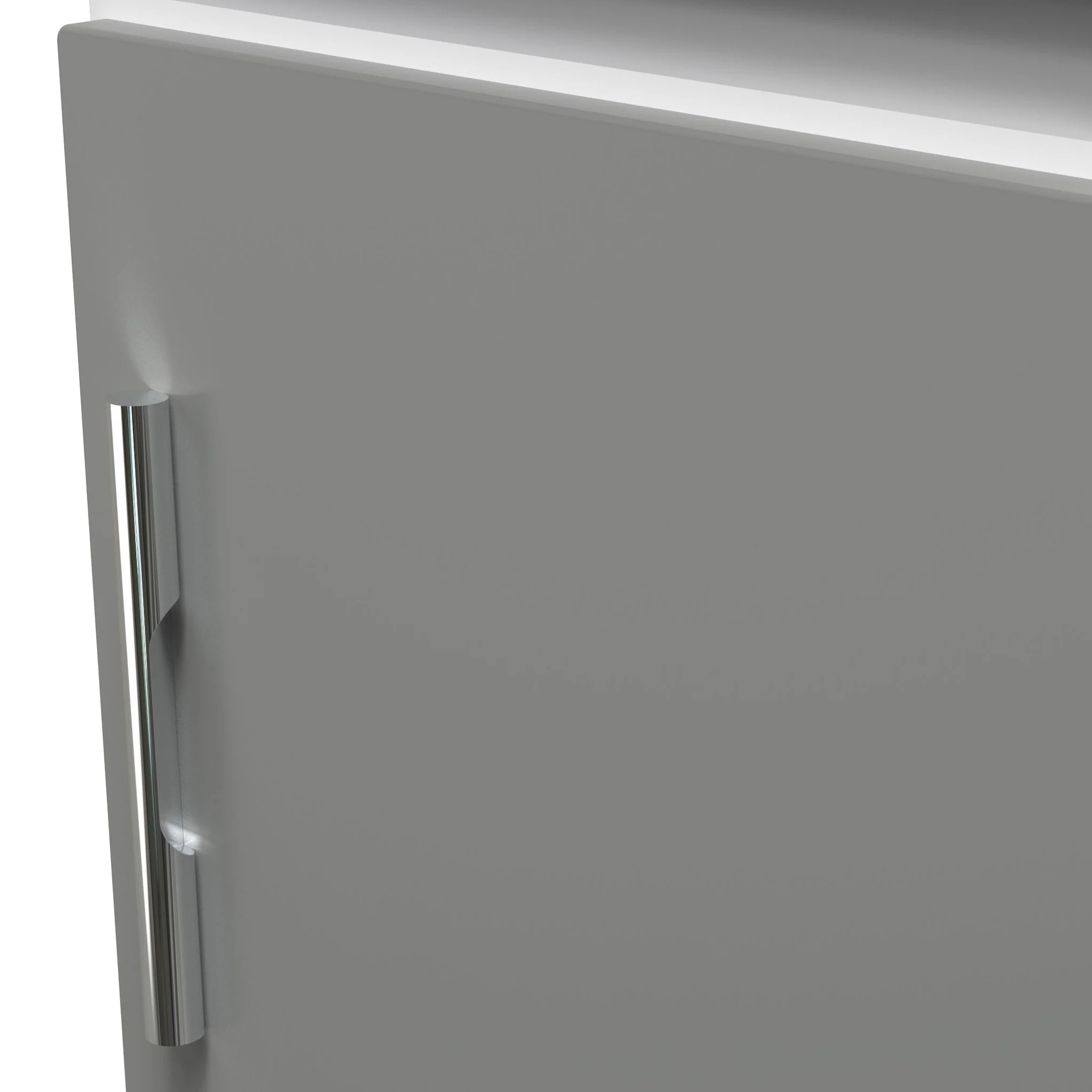 Blakely Grey and White 1 Door with Open Shelf Bedside Cabinet - Image 5