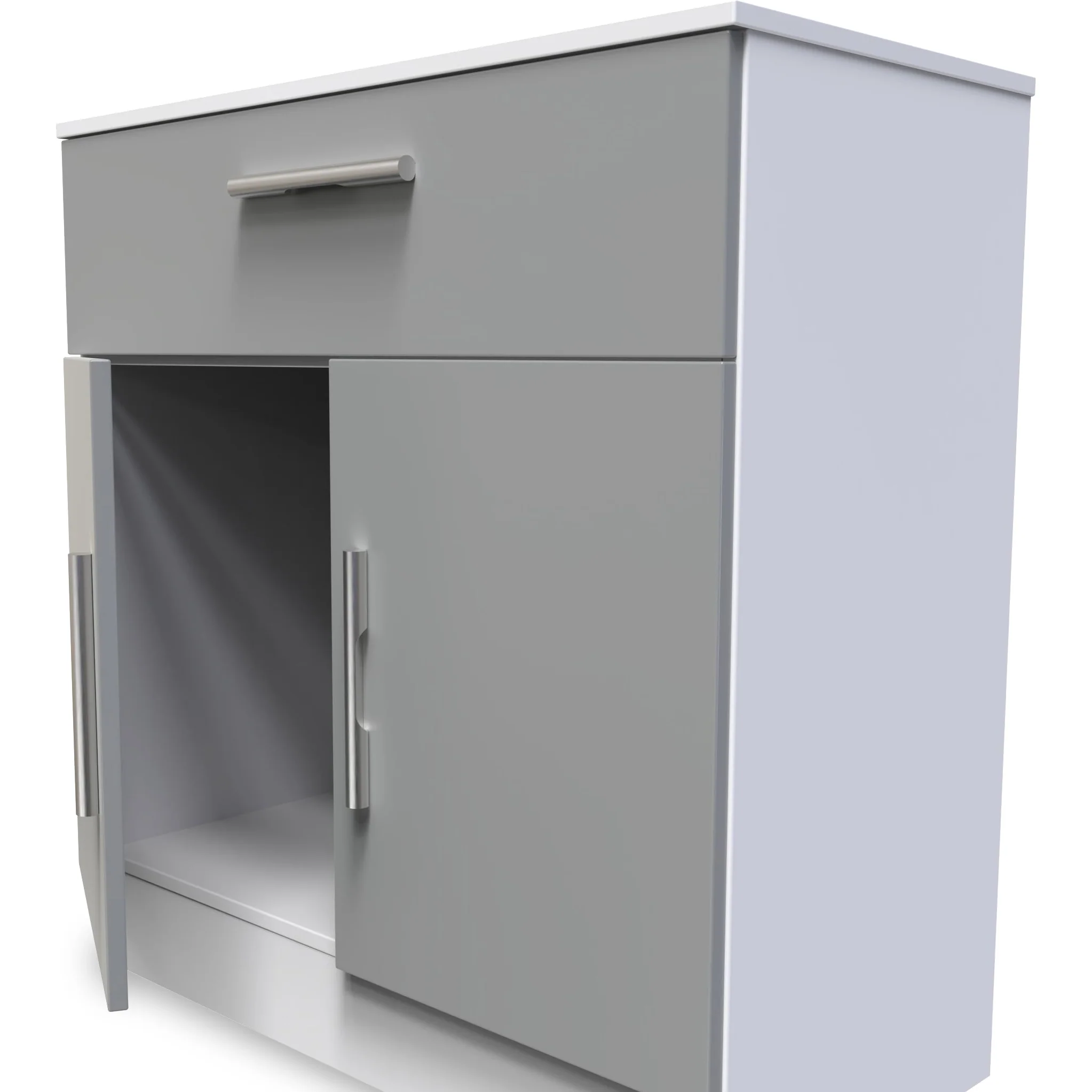 Blakely Grey and White 1 Drawer 2 Door Sideboard - Image 5