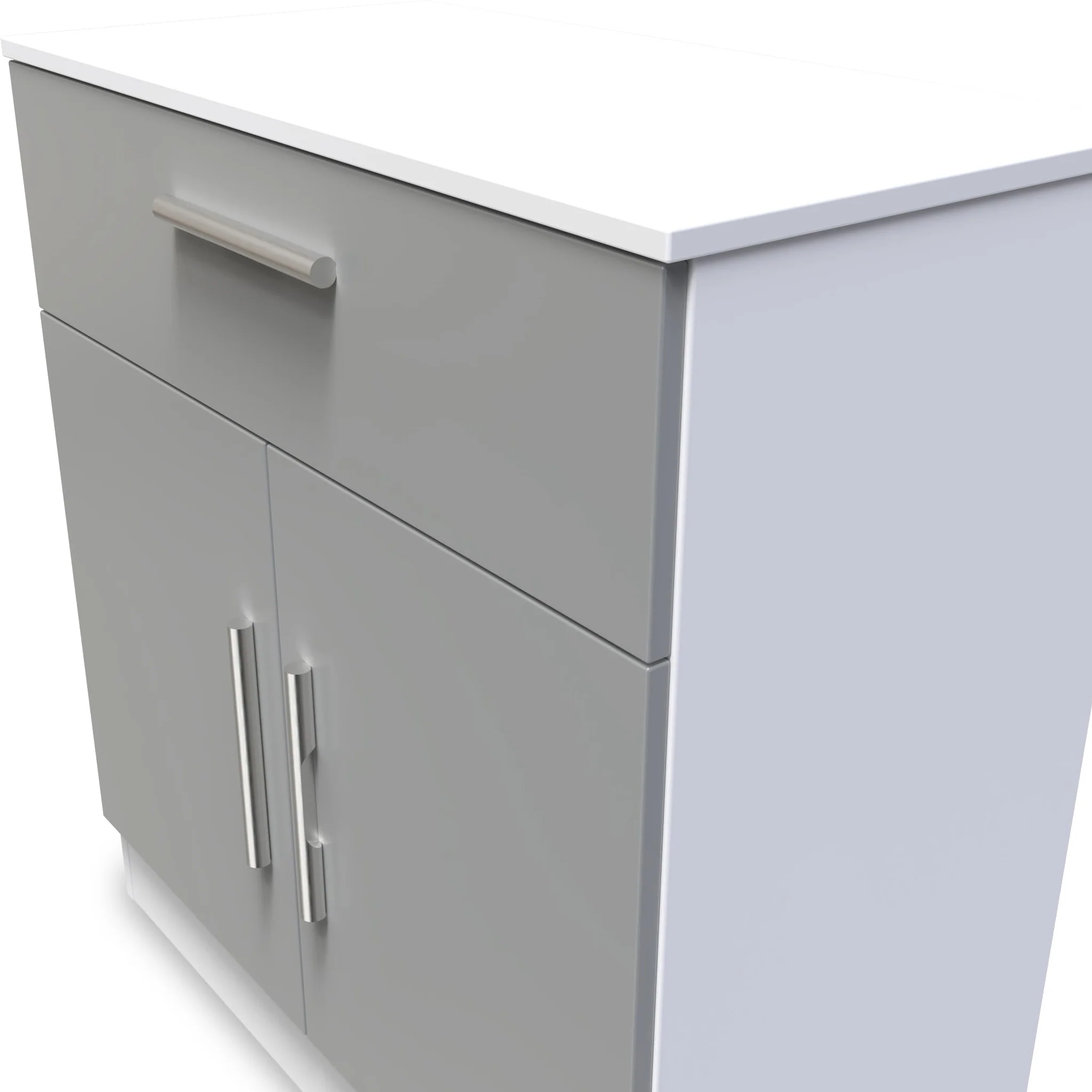 Blakely Grey and White 1 Drawer 2 Door Sideboard - Image 6