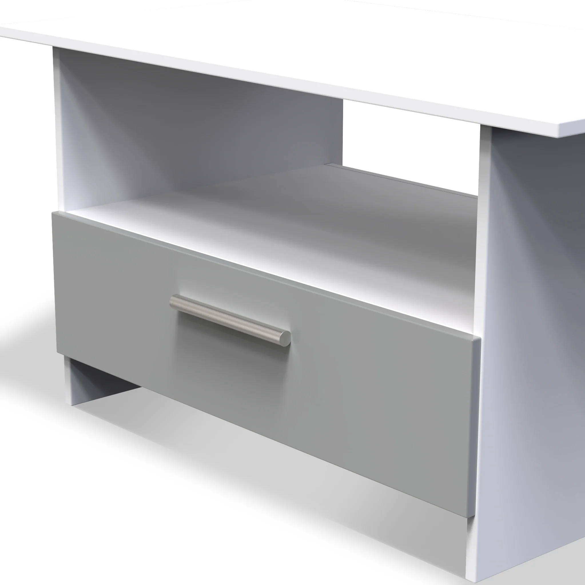 Blakely Grey and White 1 Drawer Coffee Table - Image 3