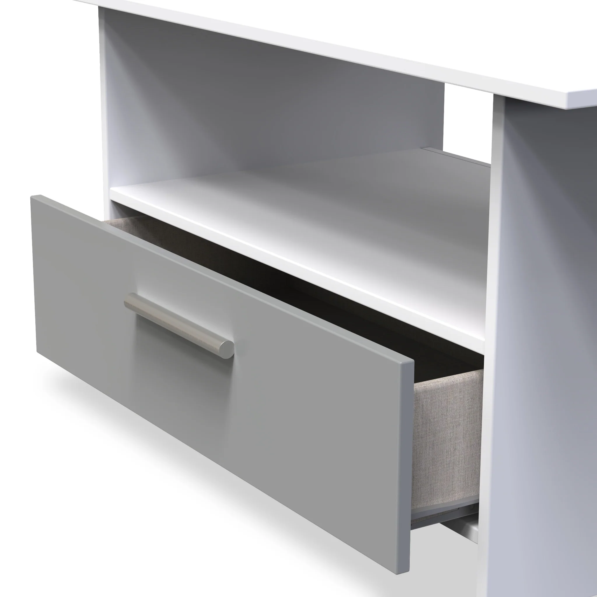 Blakely Grey and White 1 Drawer Coffee Table - Image 4