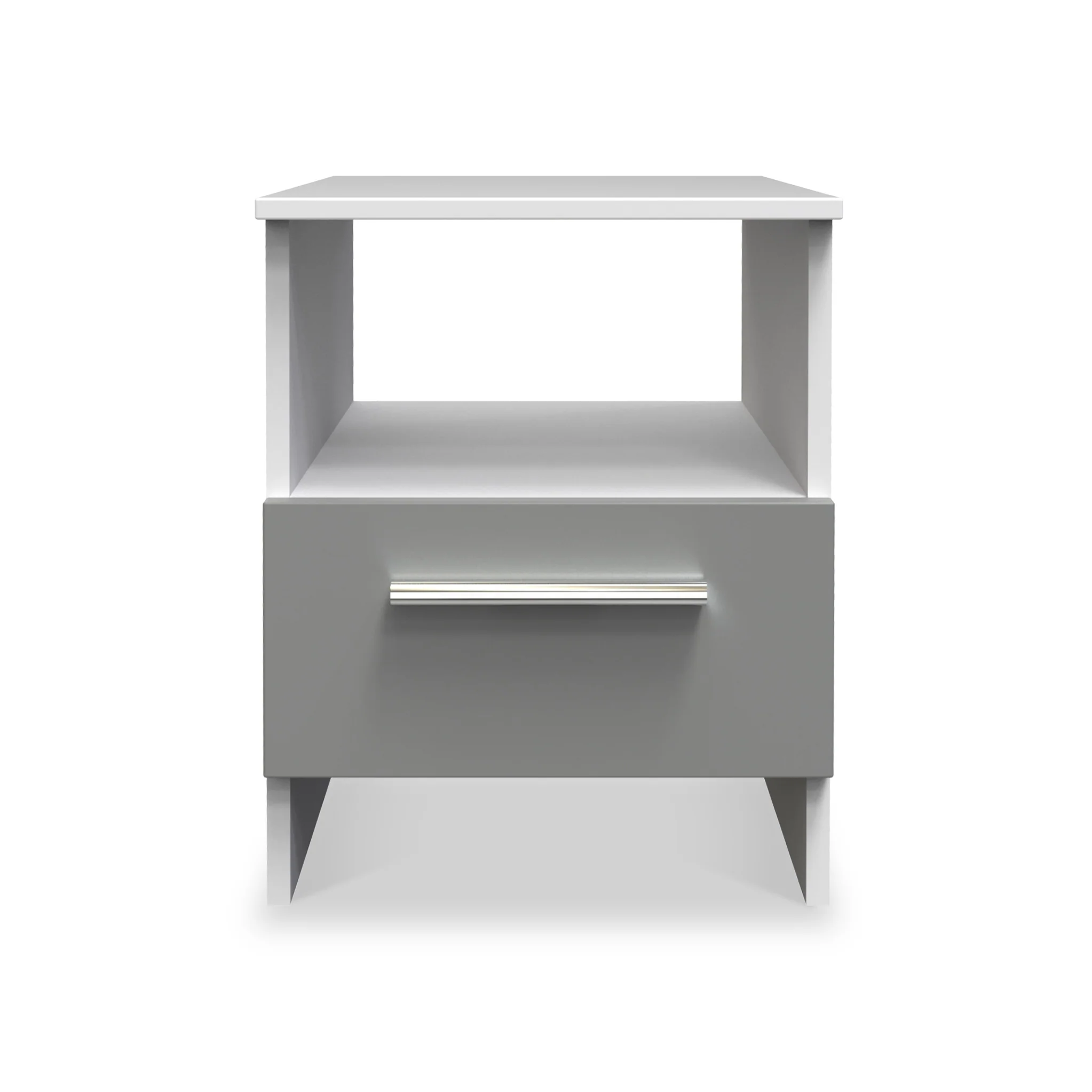 Blakely Grey and White 1 Drawer Lamp Table - Image 2