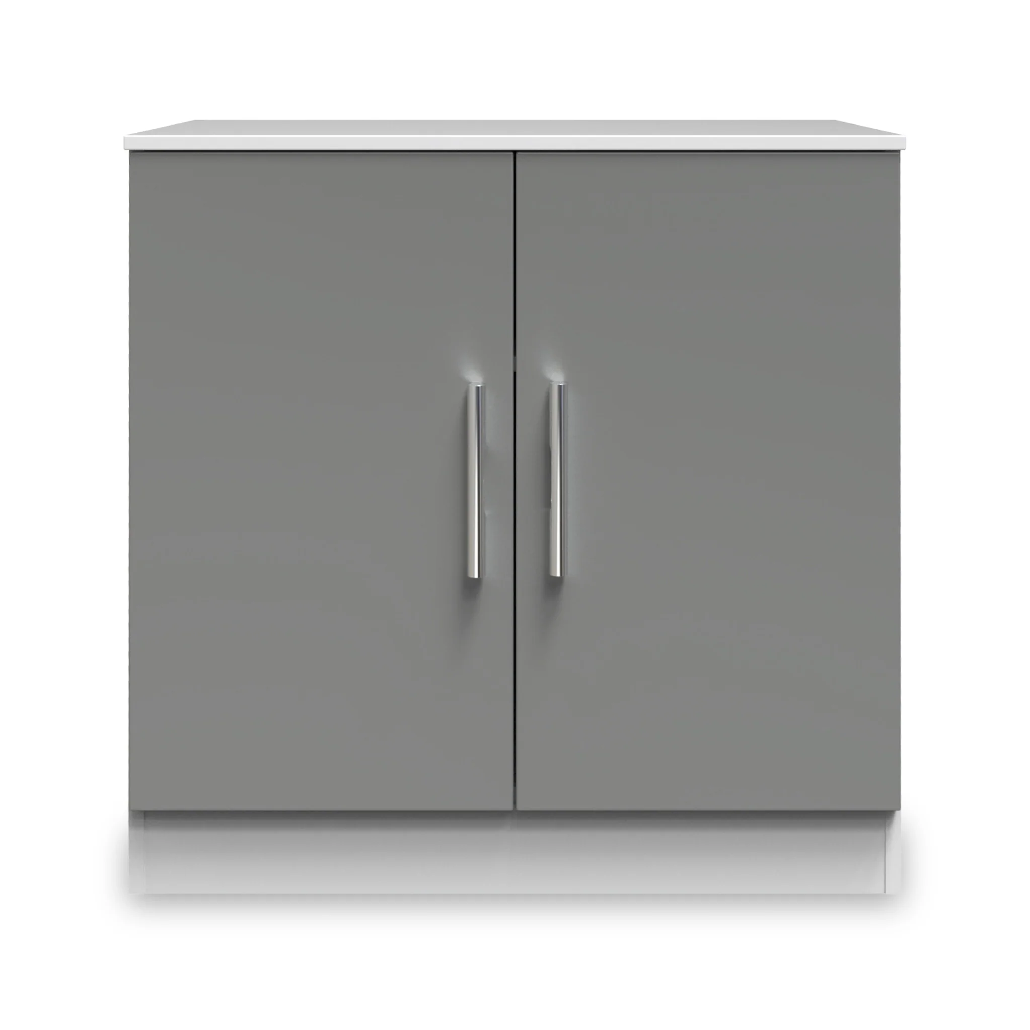 Blakely Grey and White 2 Door Cabinet - Image 3