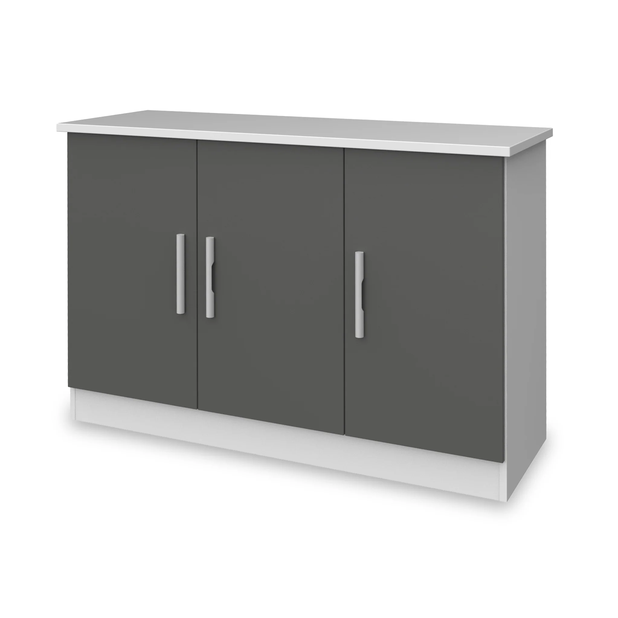 Blakely Grey and White 3 Door Sideboard - Image 3