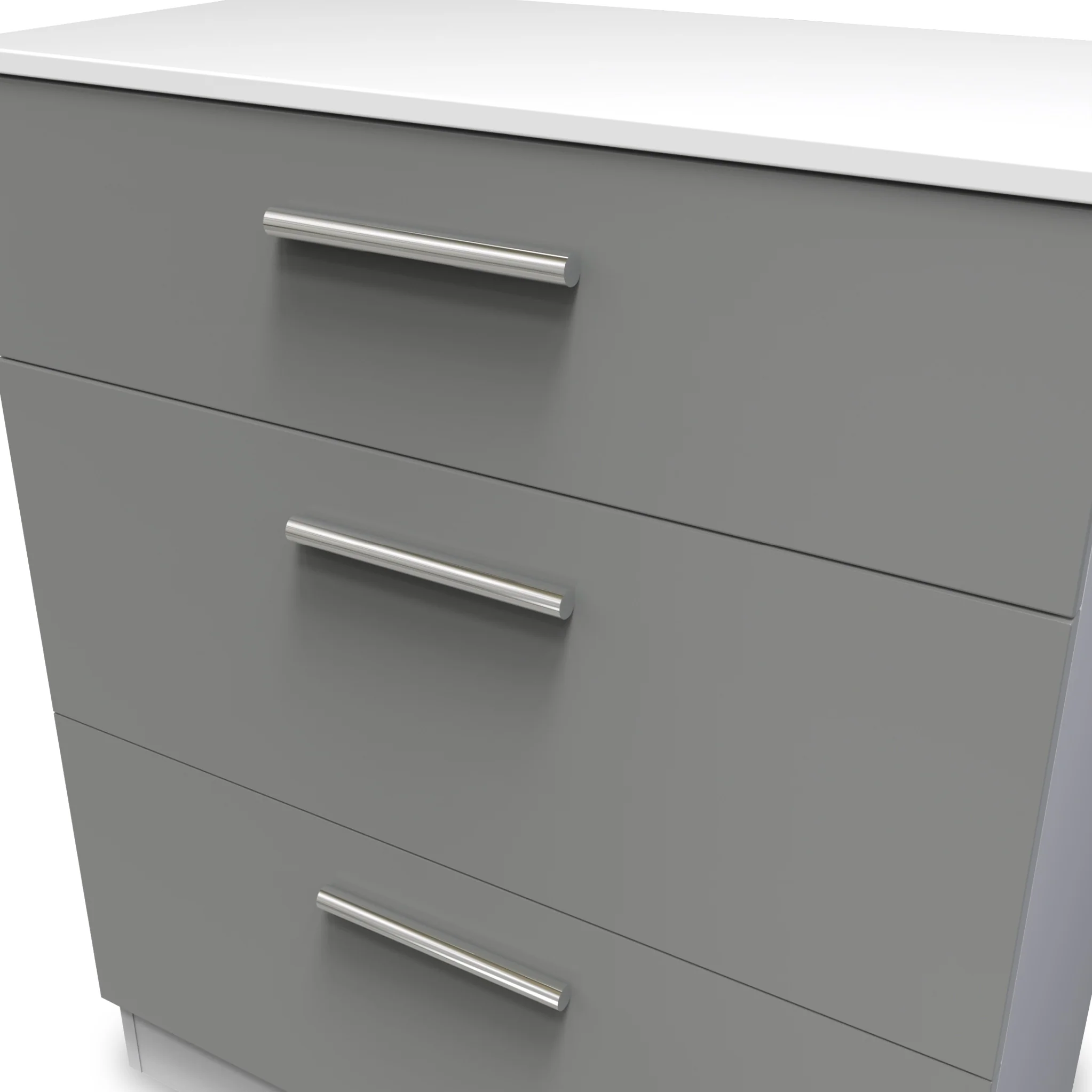 Blakely Grey and White 3 Drawer Deep Chest - Image 3