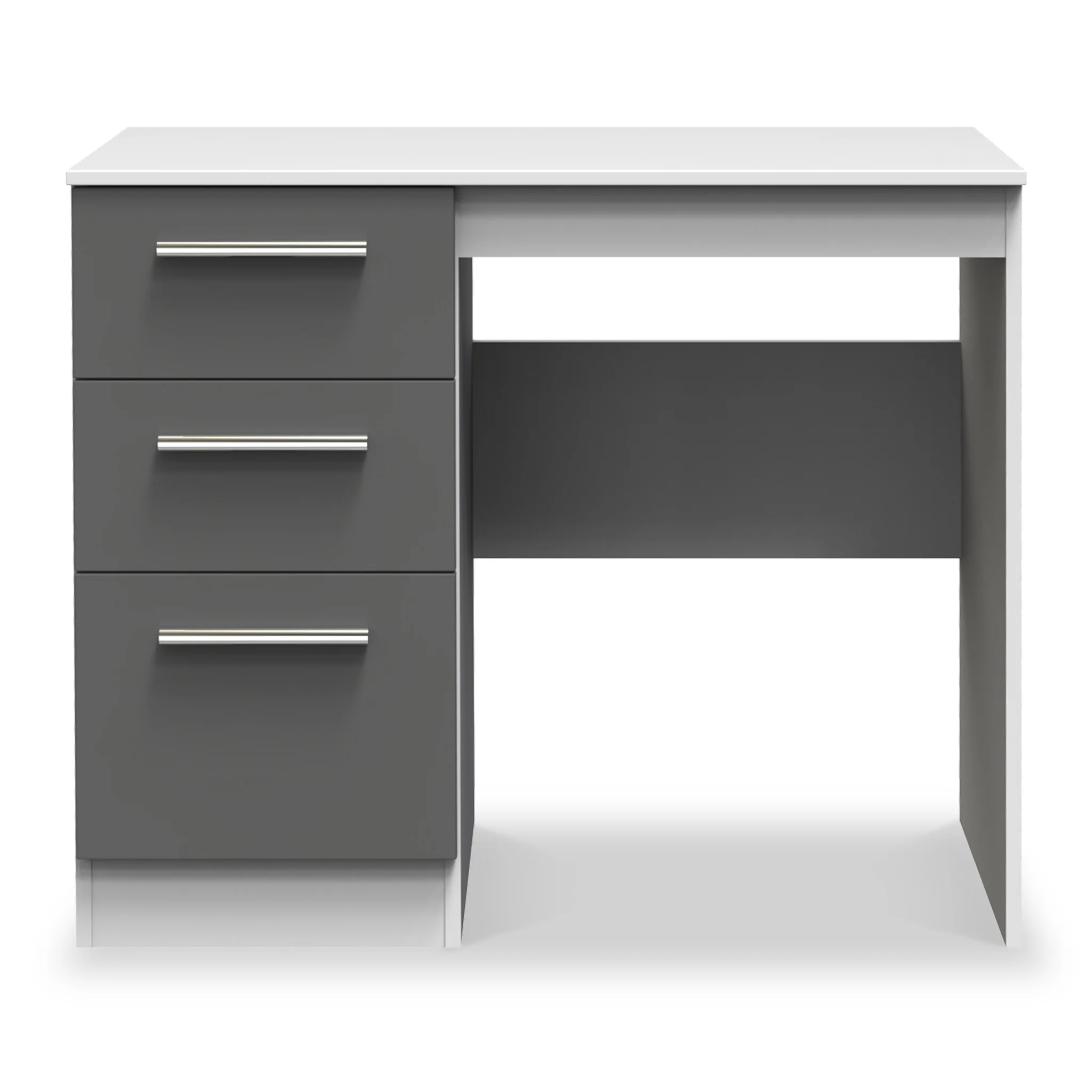 Blakely Grey and White 3 Drawer Dressing Table - Image 3