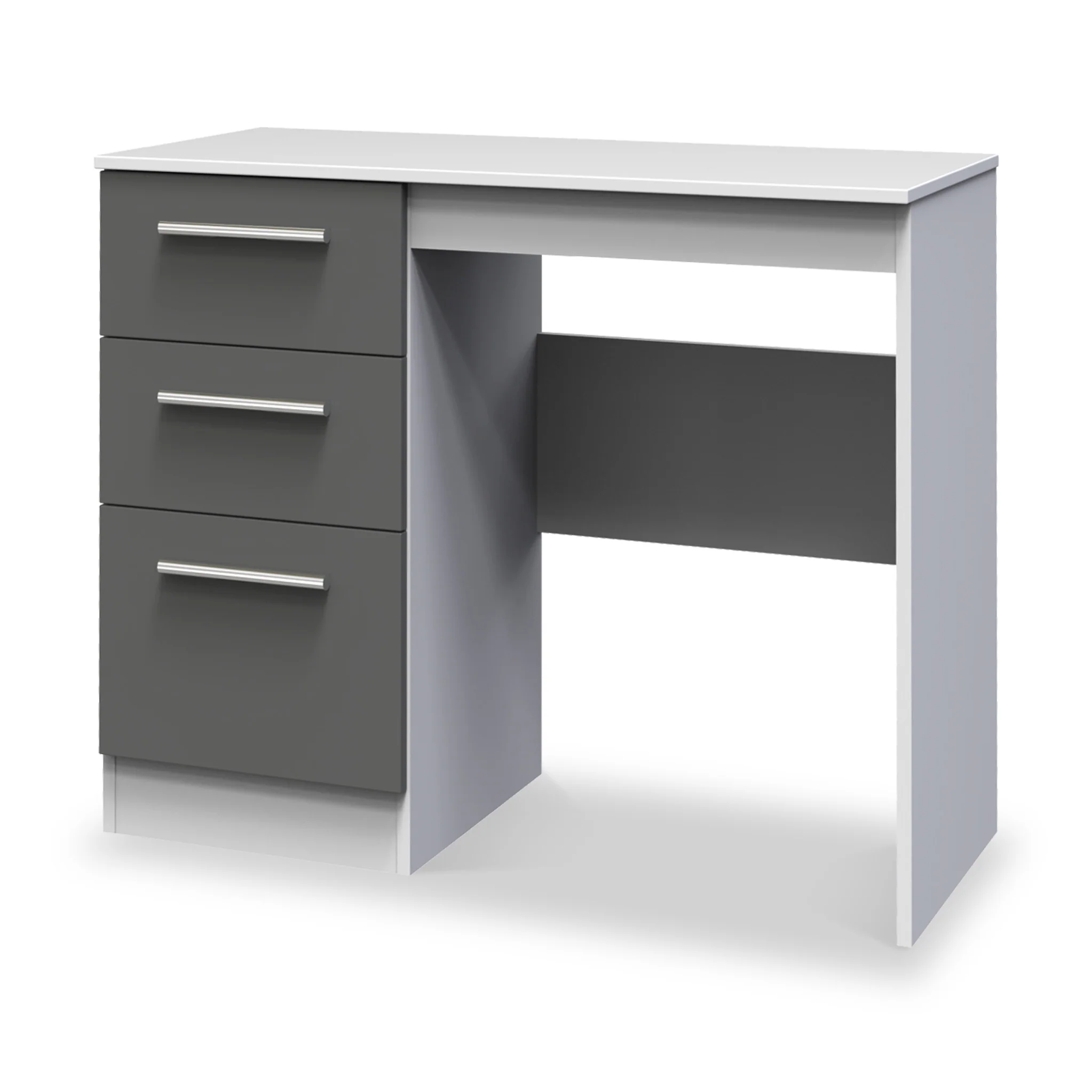Blakely Grey and White 3 Drawer Dressing Table - Image 4