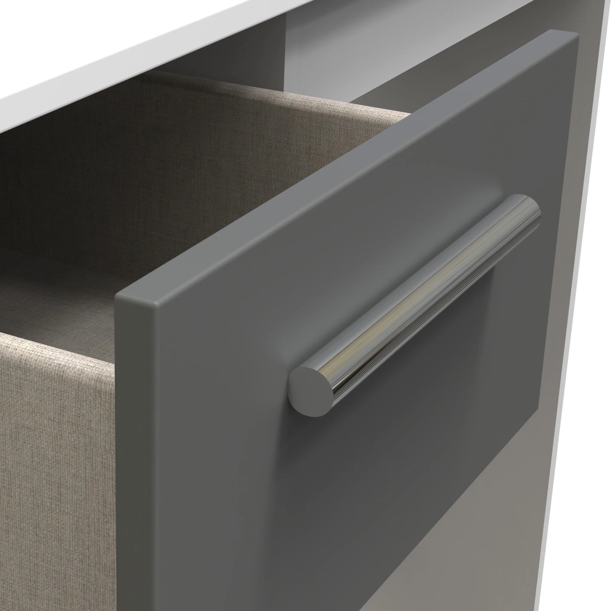 Blakely Grey and White 3 Drawer Dressing Table - Image 6