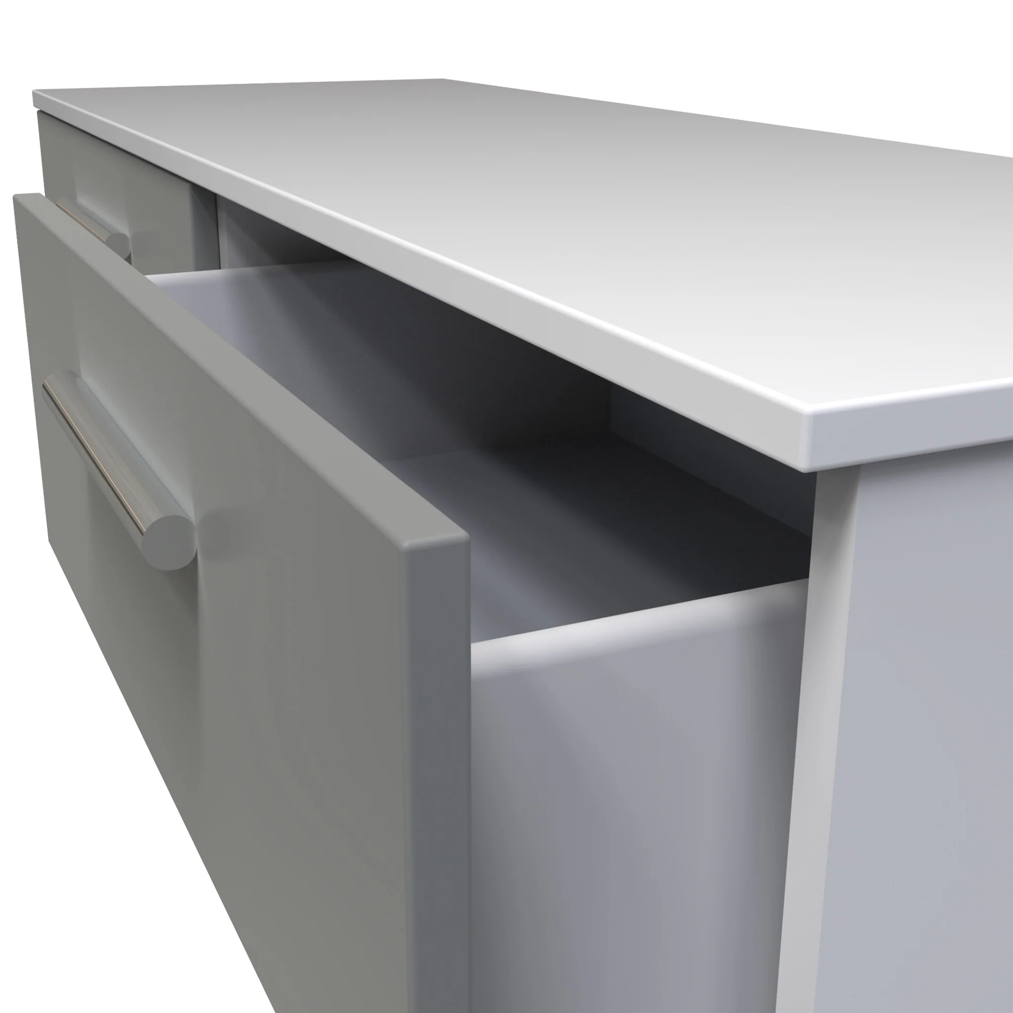 Blakely Grey and White 4 Drawer Storage Unit - Image 3