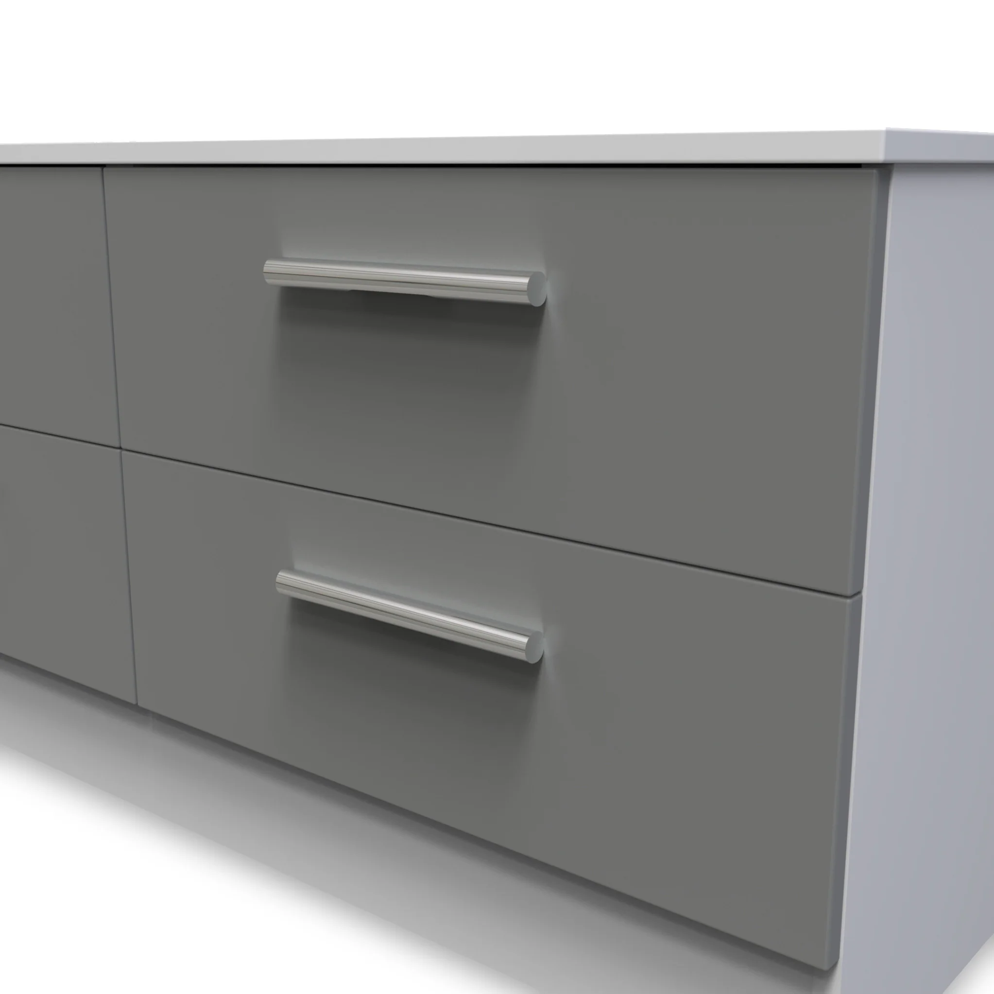 Blakely Grey and White 4 Drawer Storage Unit - Image 4