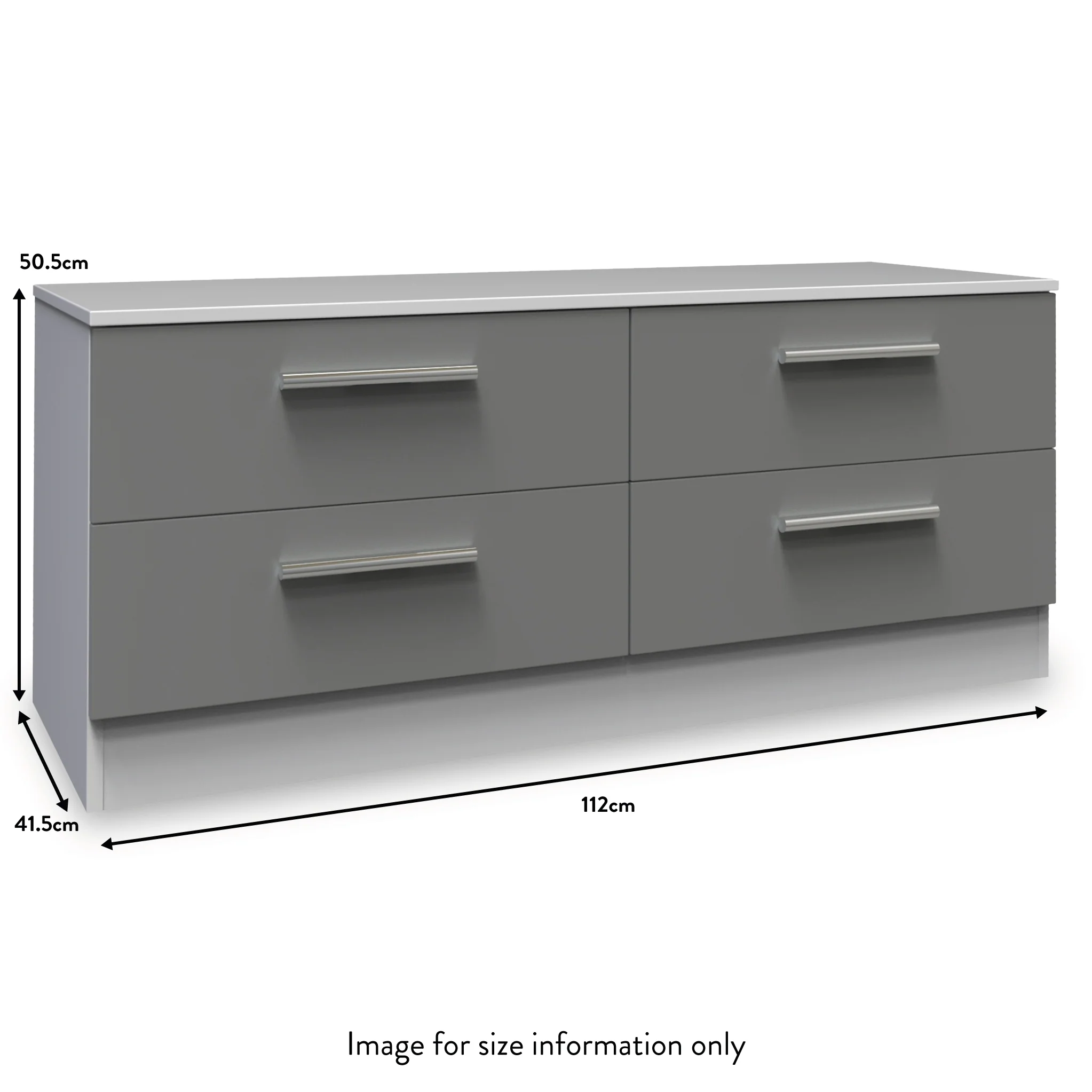 Blakely Grey and White 4 Drawer Storage Unit - Image 5