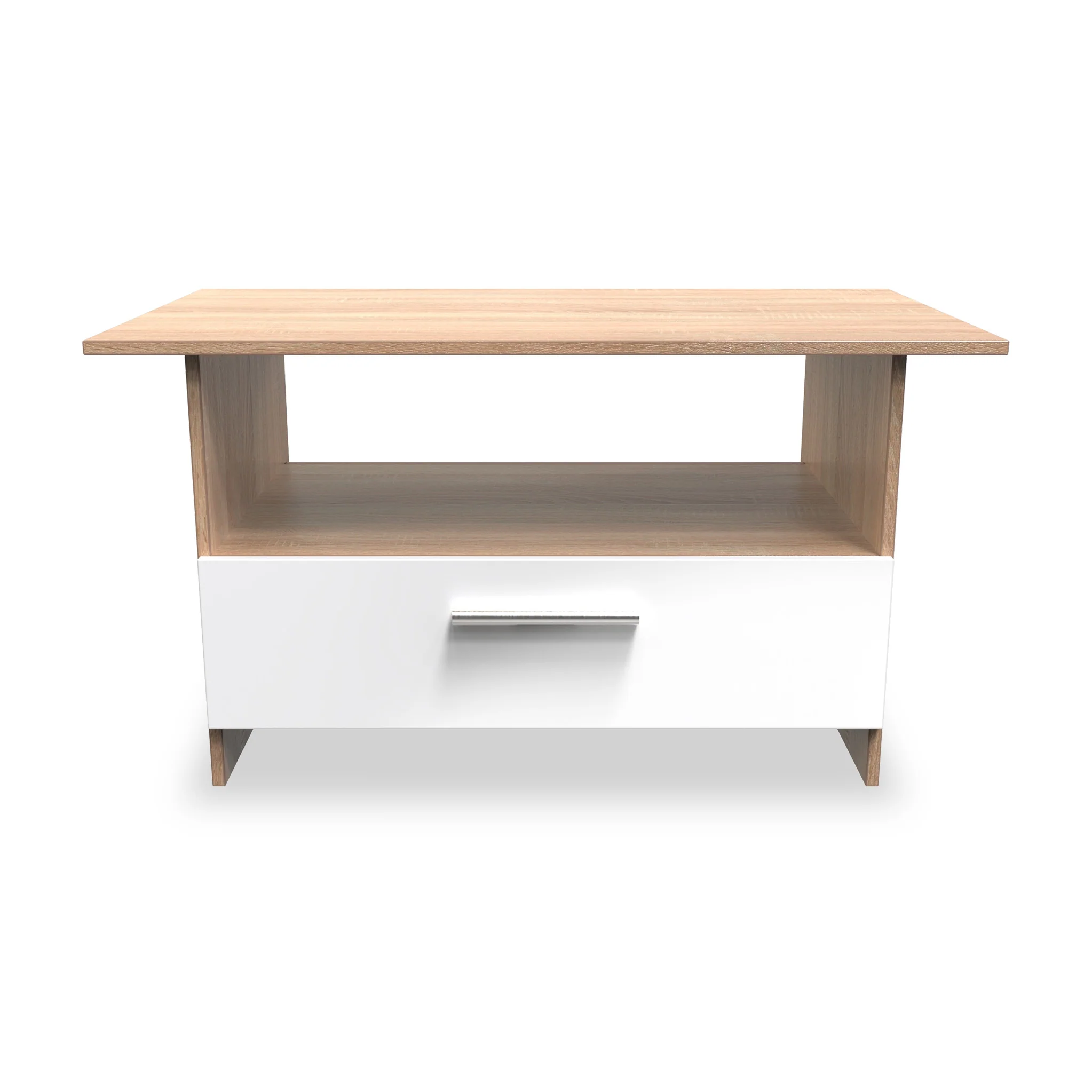 Blakely White & Light Oak 1 Drawer Coffee Table - Image 2