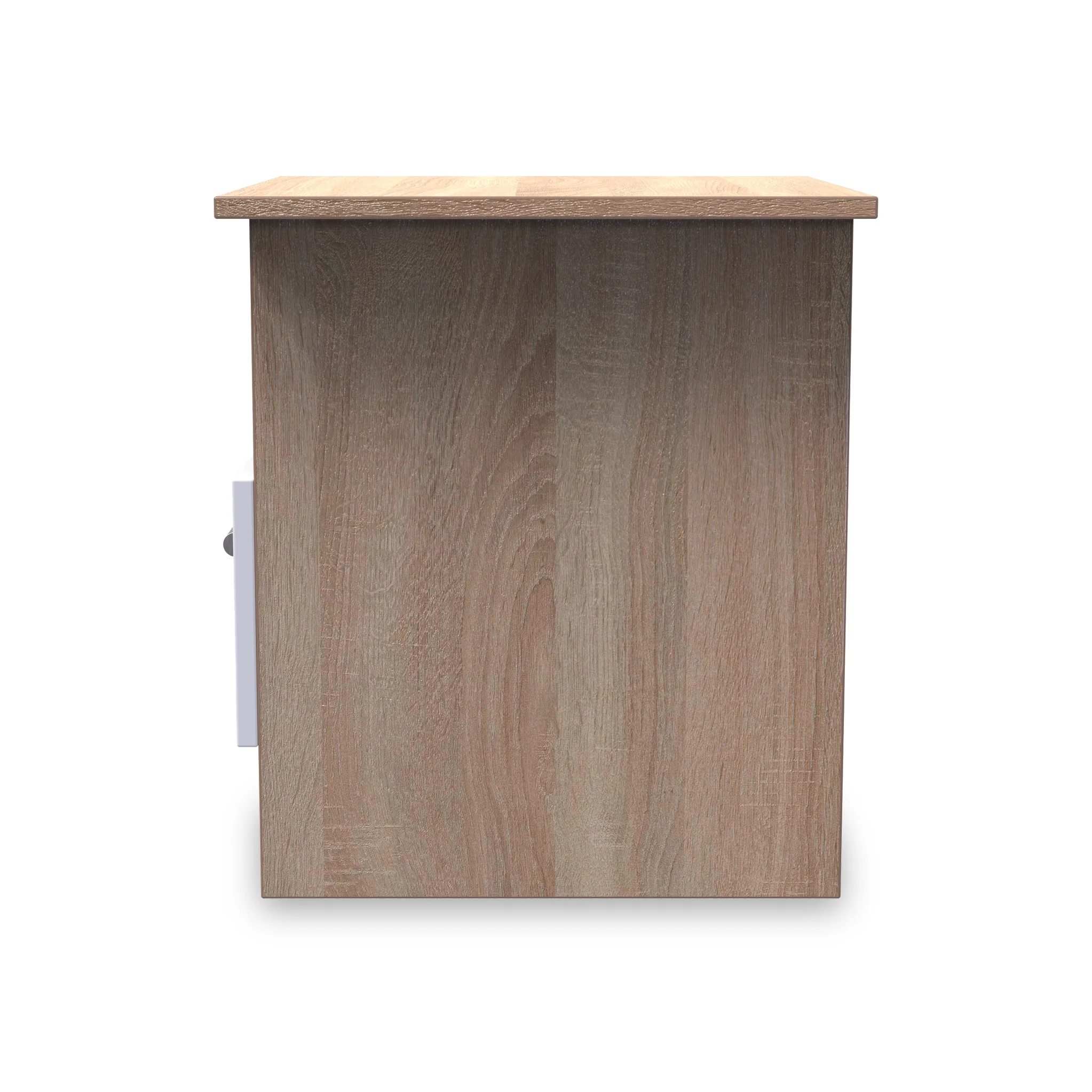 Blakely White & Light Oak 1 Drawer Lamp Table - Image 5