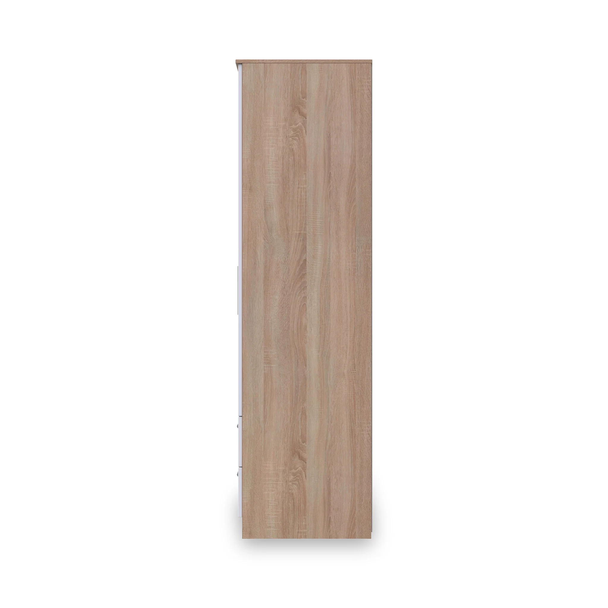 Blakely White & Light Oak 2 Door 2 Drawer Wardrobe - Image 6