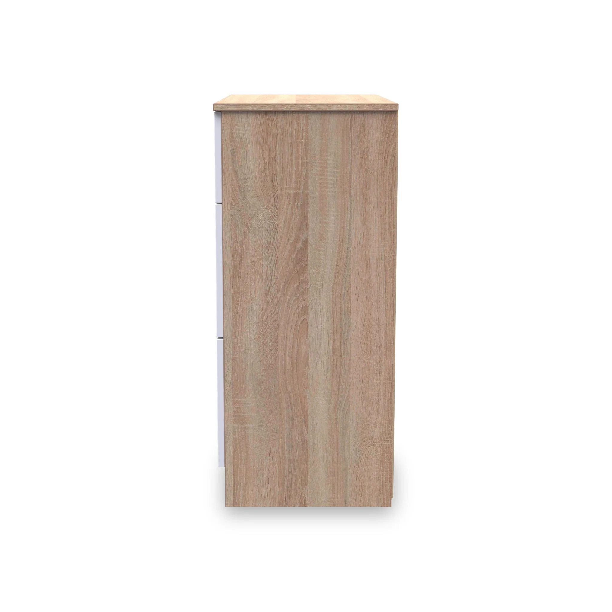 Blakely White & Light Oak 3 Drawer Deep Chest - Image 3