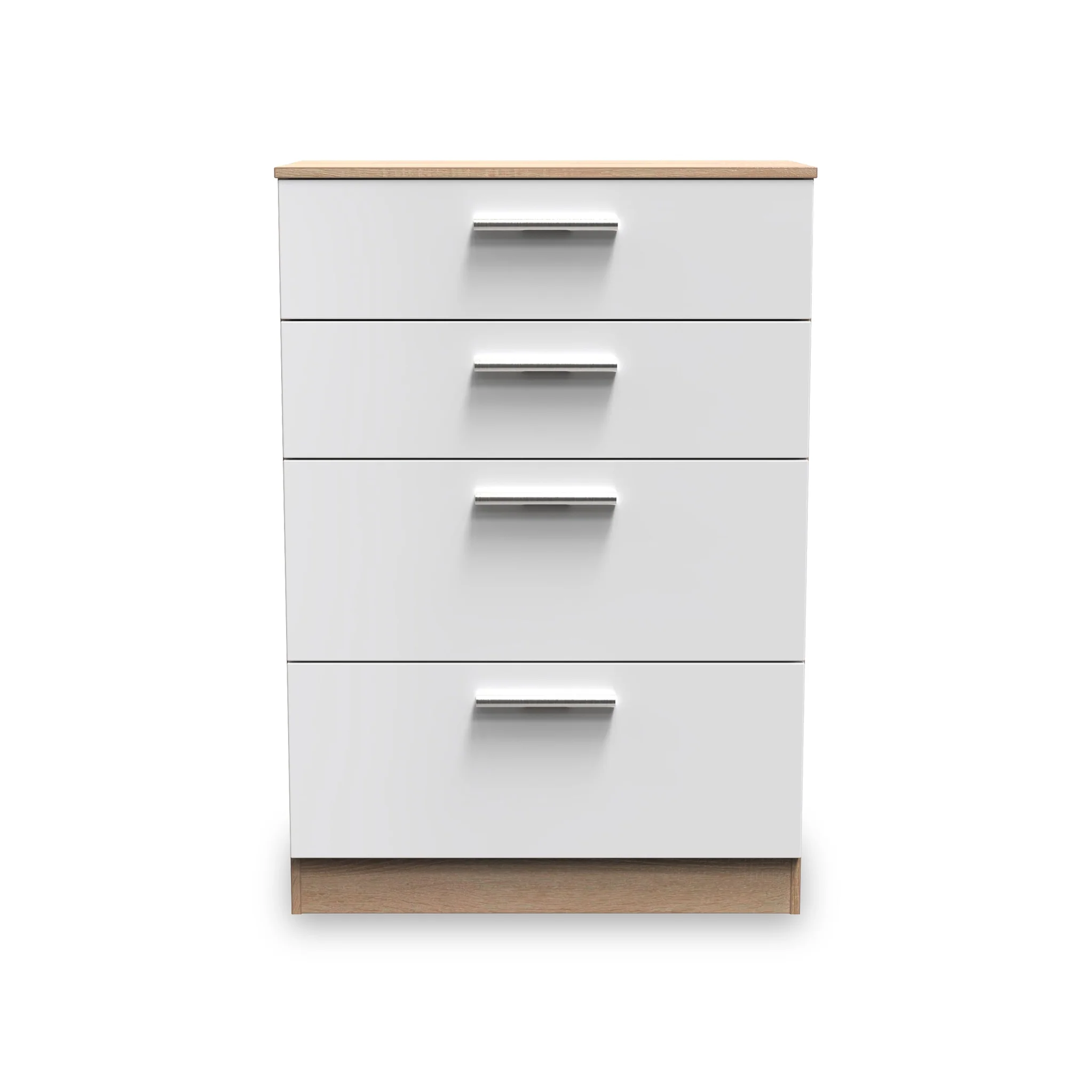 Blakely White & Light Oak 4 Drawer Deep Chest - Image 2