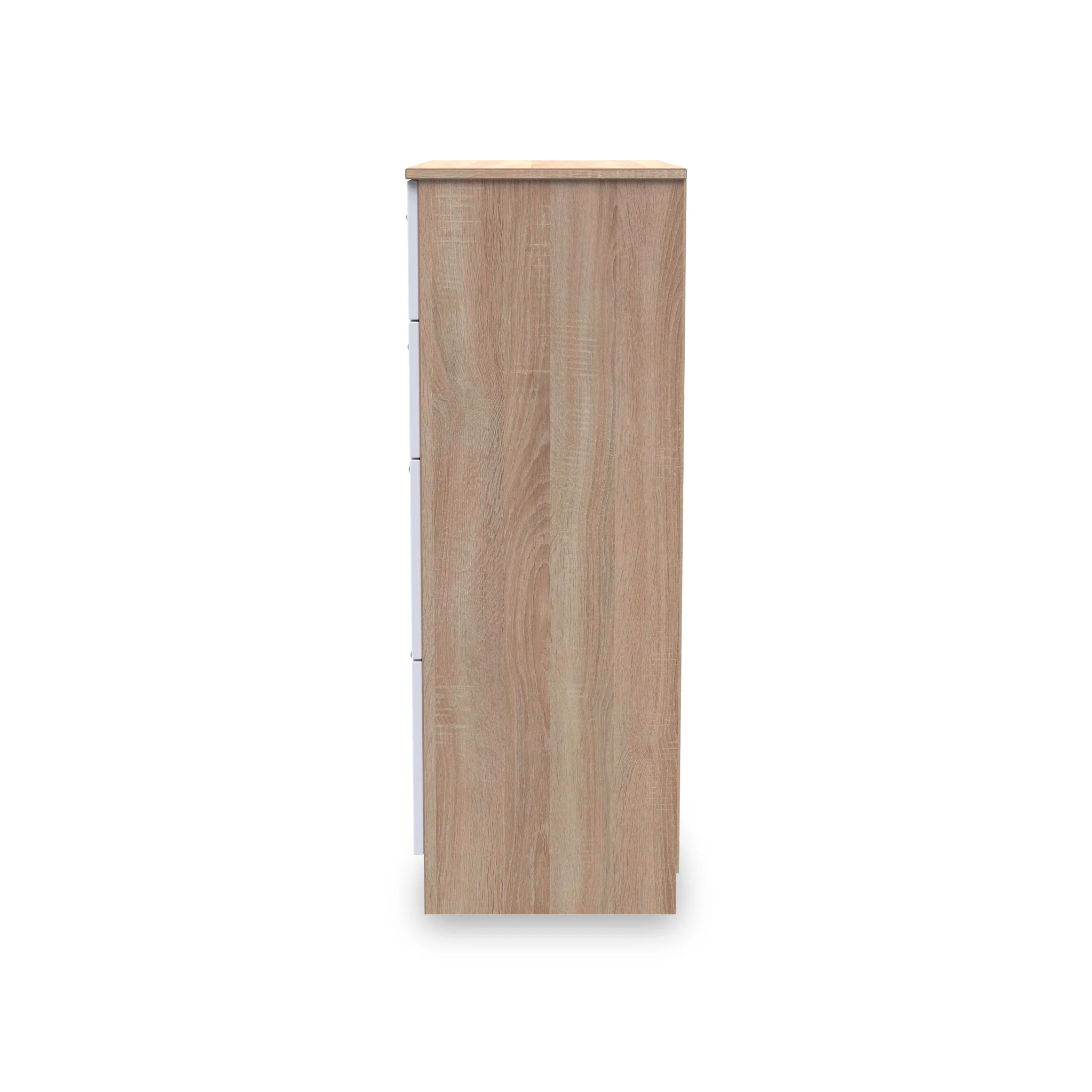 Blakely White & Light Oak 4 Drawer Deep Chest - Image 3