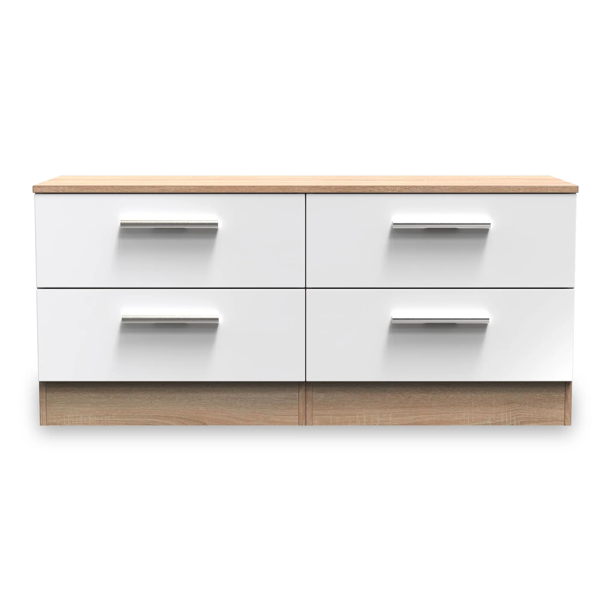 Blakely White & Light Oak 4 Drawer Storage Unit - Image 2