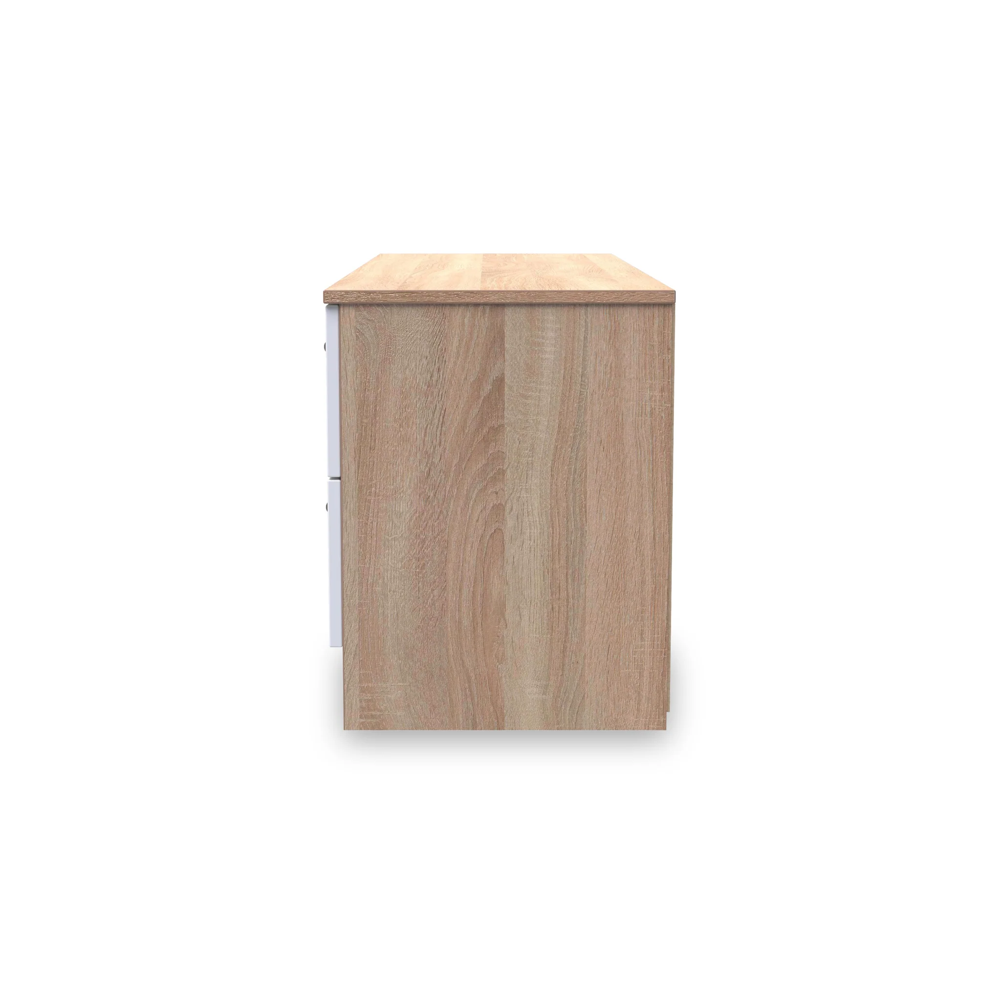 Blakely White & Light Oak 4 Drawer Storage Unit - Image 3