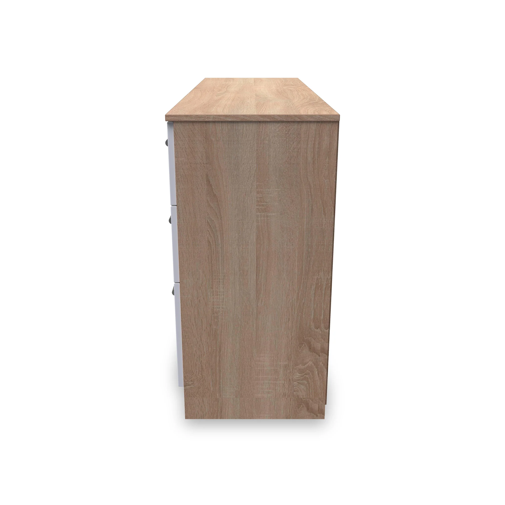 Blakely White & Light Oak 6 Drawer Storage Desk - Image 5