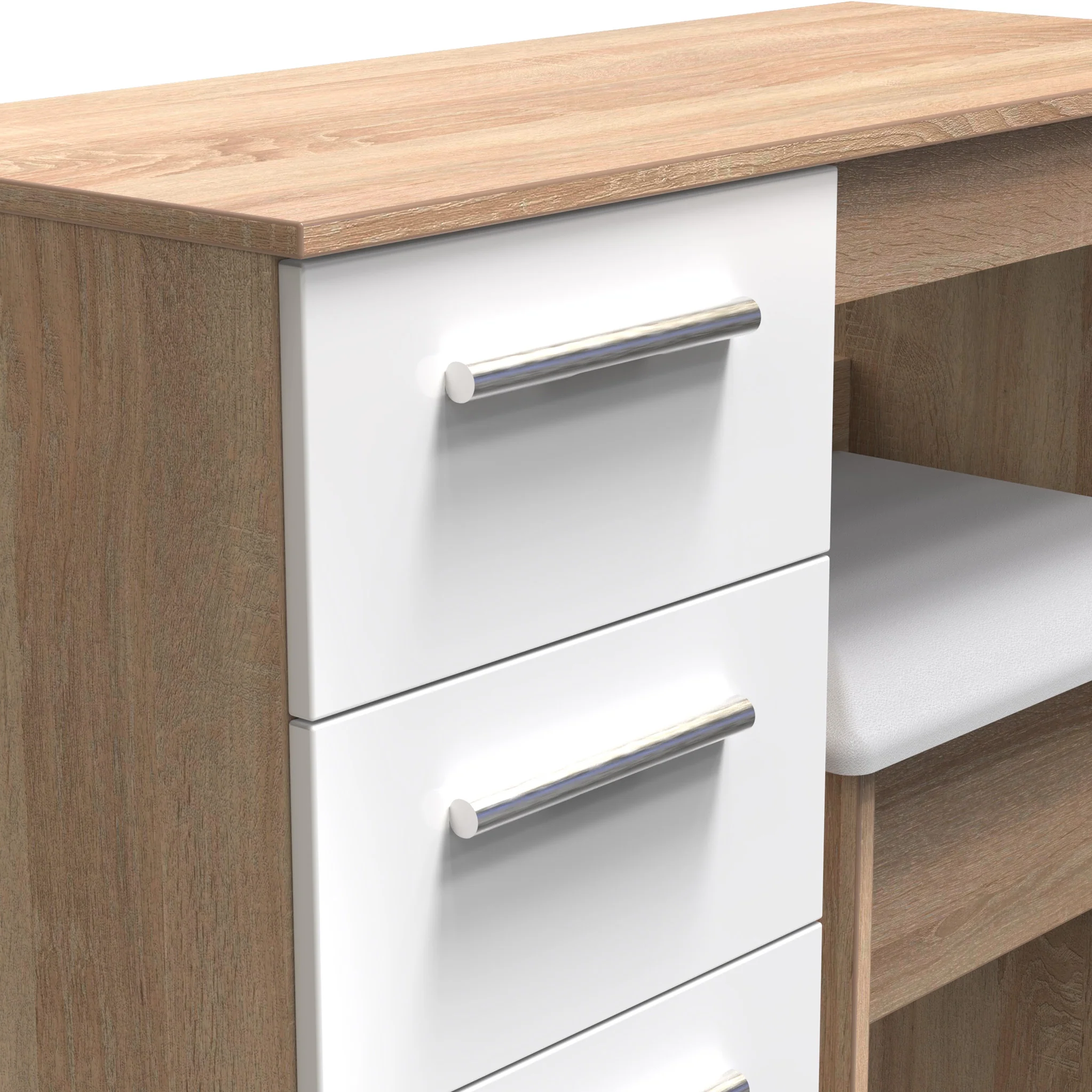 Blakely White & Light Oak Dressing Table Set - Image 4
