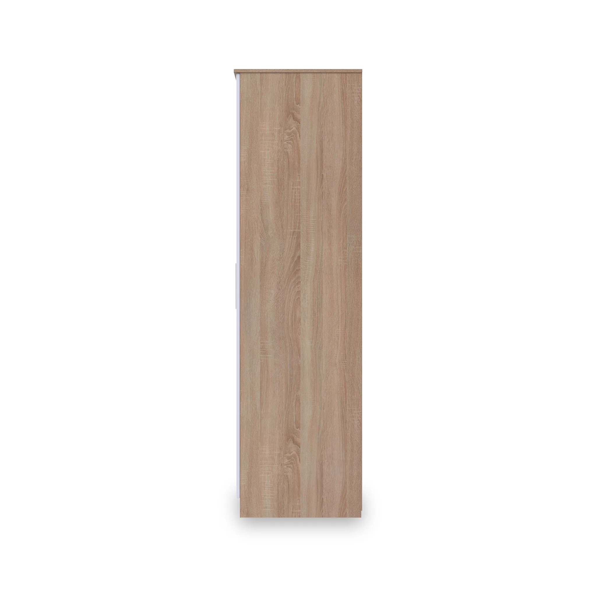 Blakely White & Light Oak Triple Mirror Wardrobe - Image 4