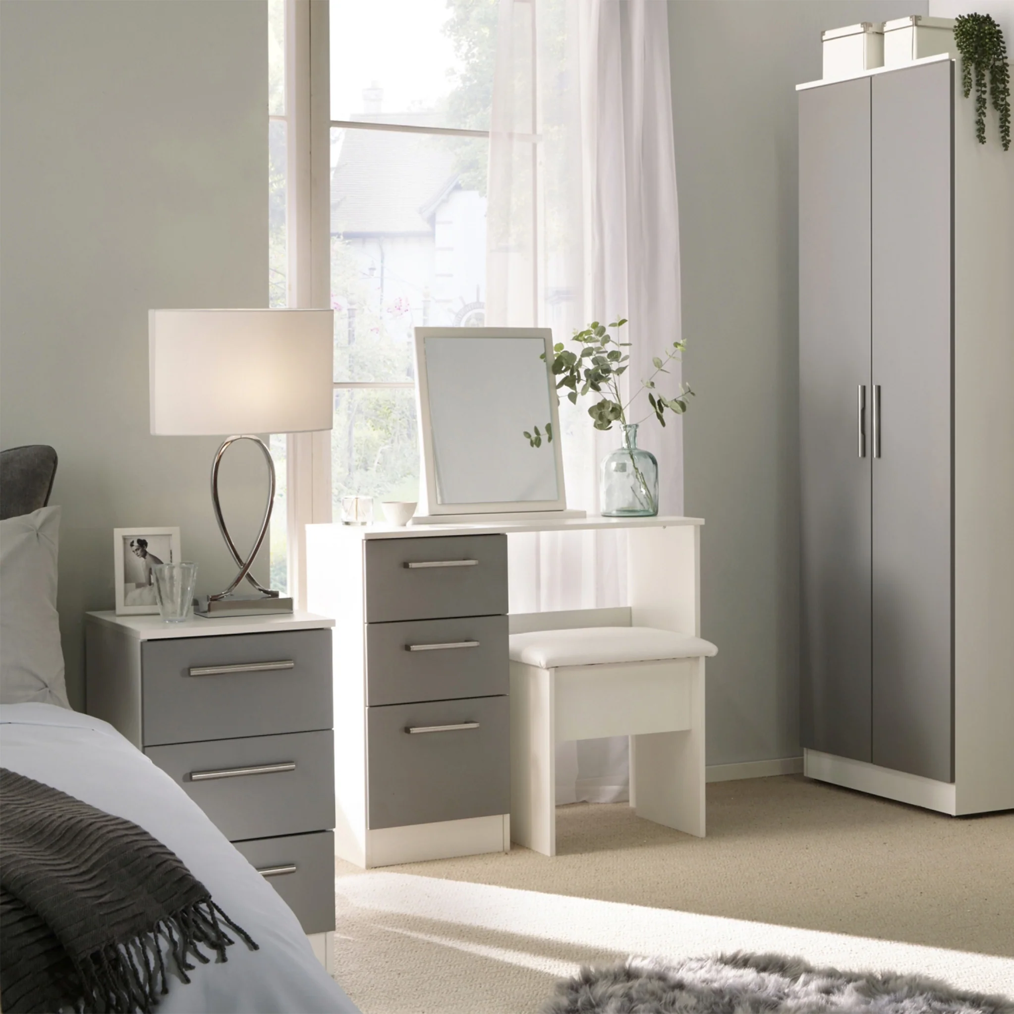 Blakely White Stool - Image 2
